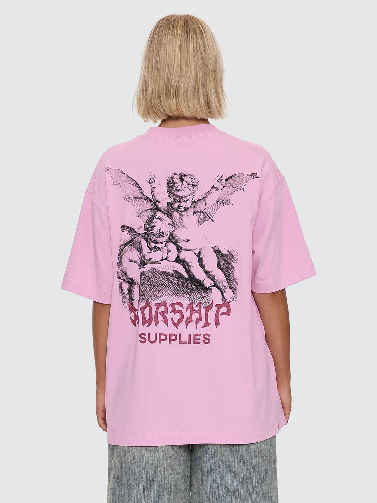 Horns Oversize Fit Tee - Lilac Chiffon - Image 5
