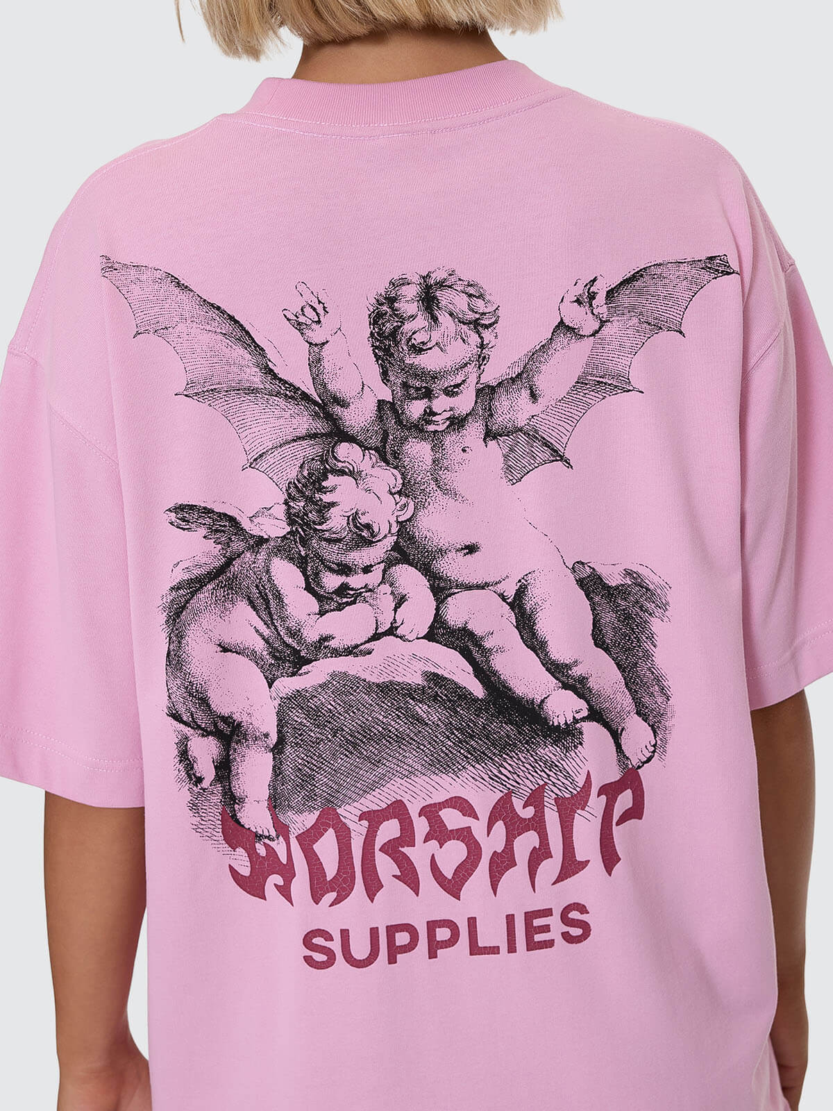 Horns Oversize Fit Tee - Lilac Chiffon - Image 6