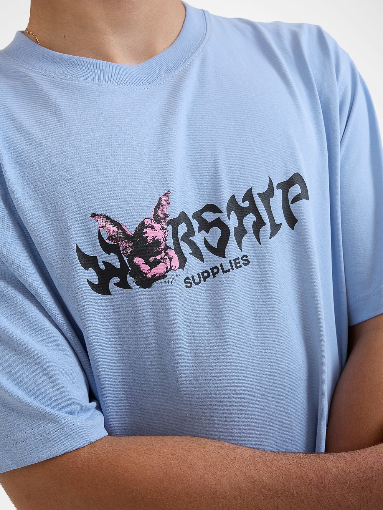 Horns Tee - Cerulean - Image 6