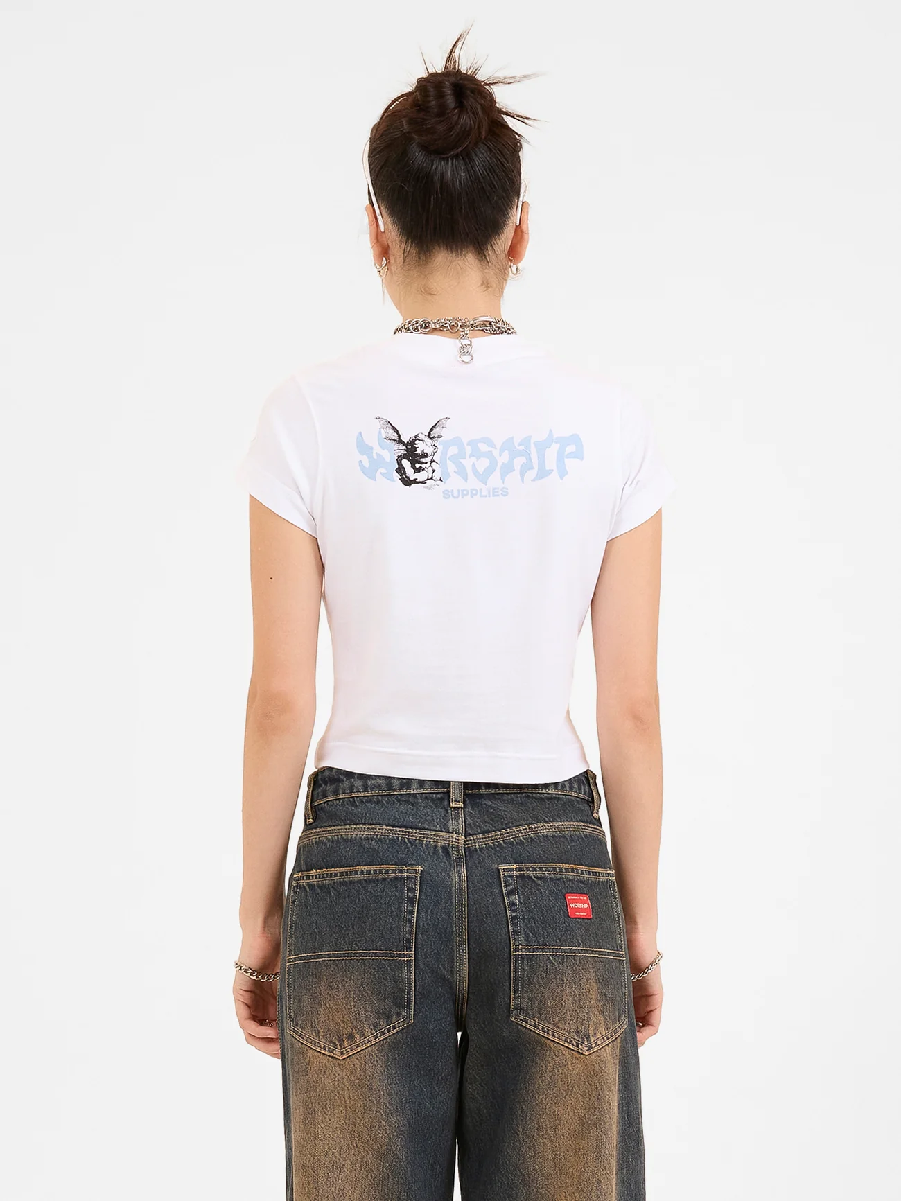 Horns Teeny Tee - White - Image 2