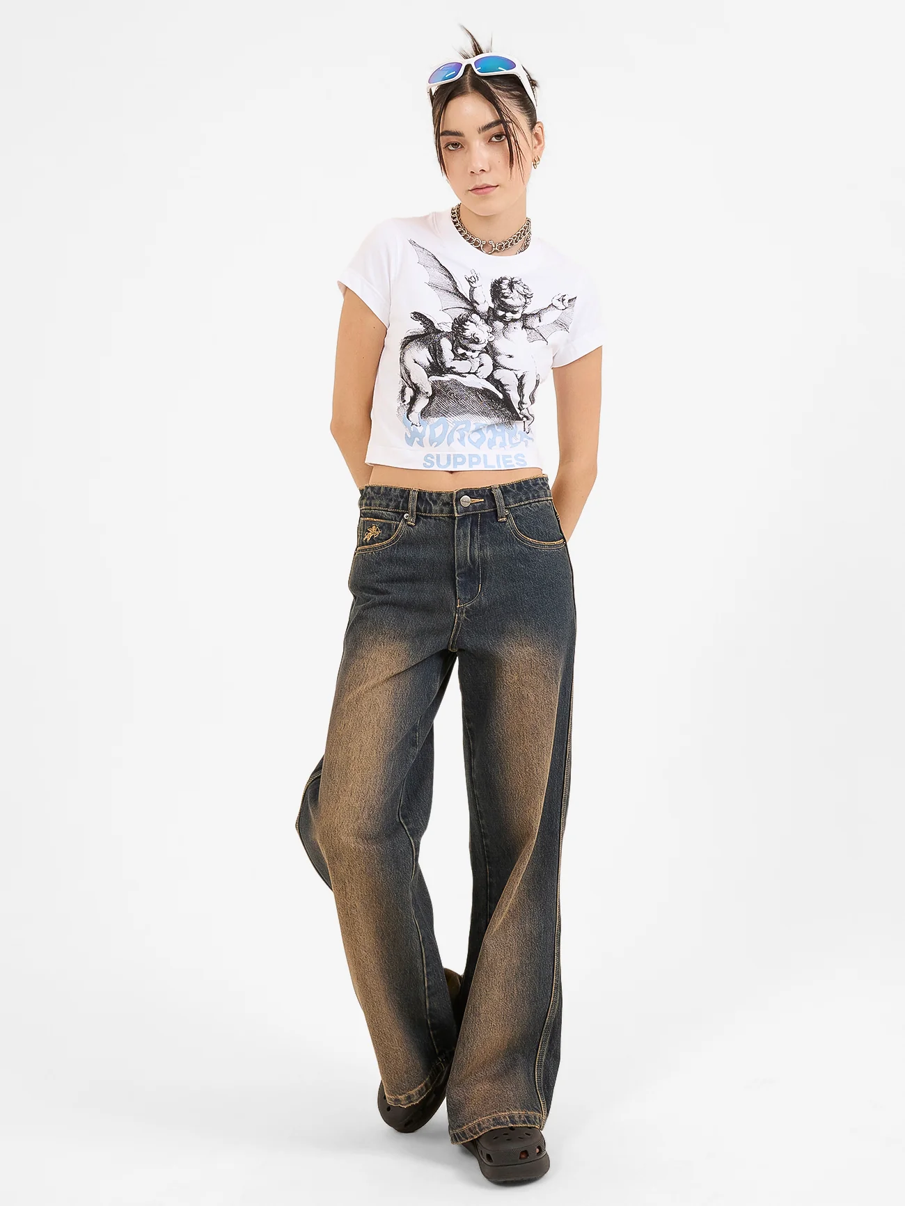 Horns Teeny Tee - White - Image 5