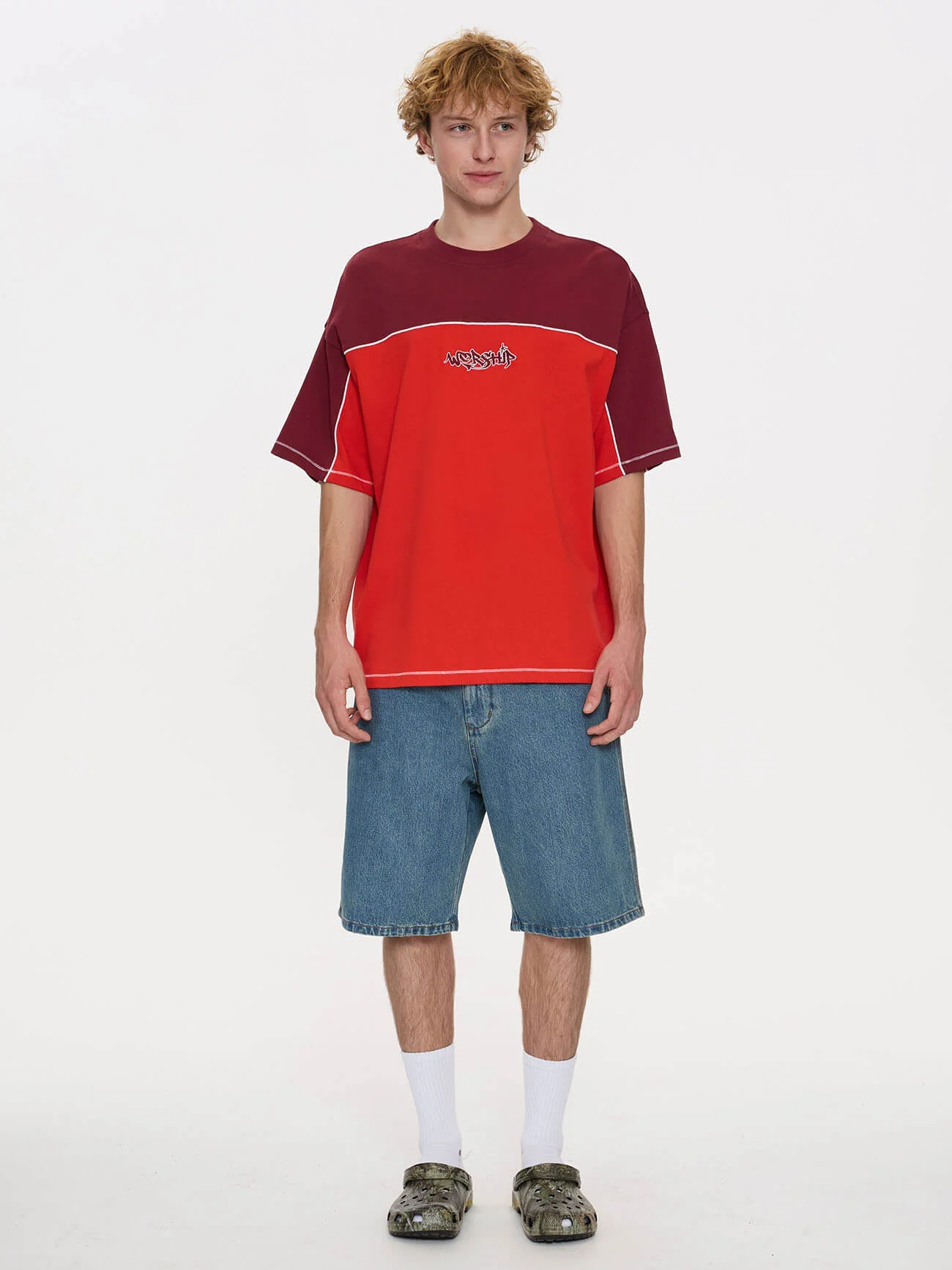 Hot Gossip Oversize Panel Tee - Deep Cherry - Image 6