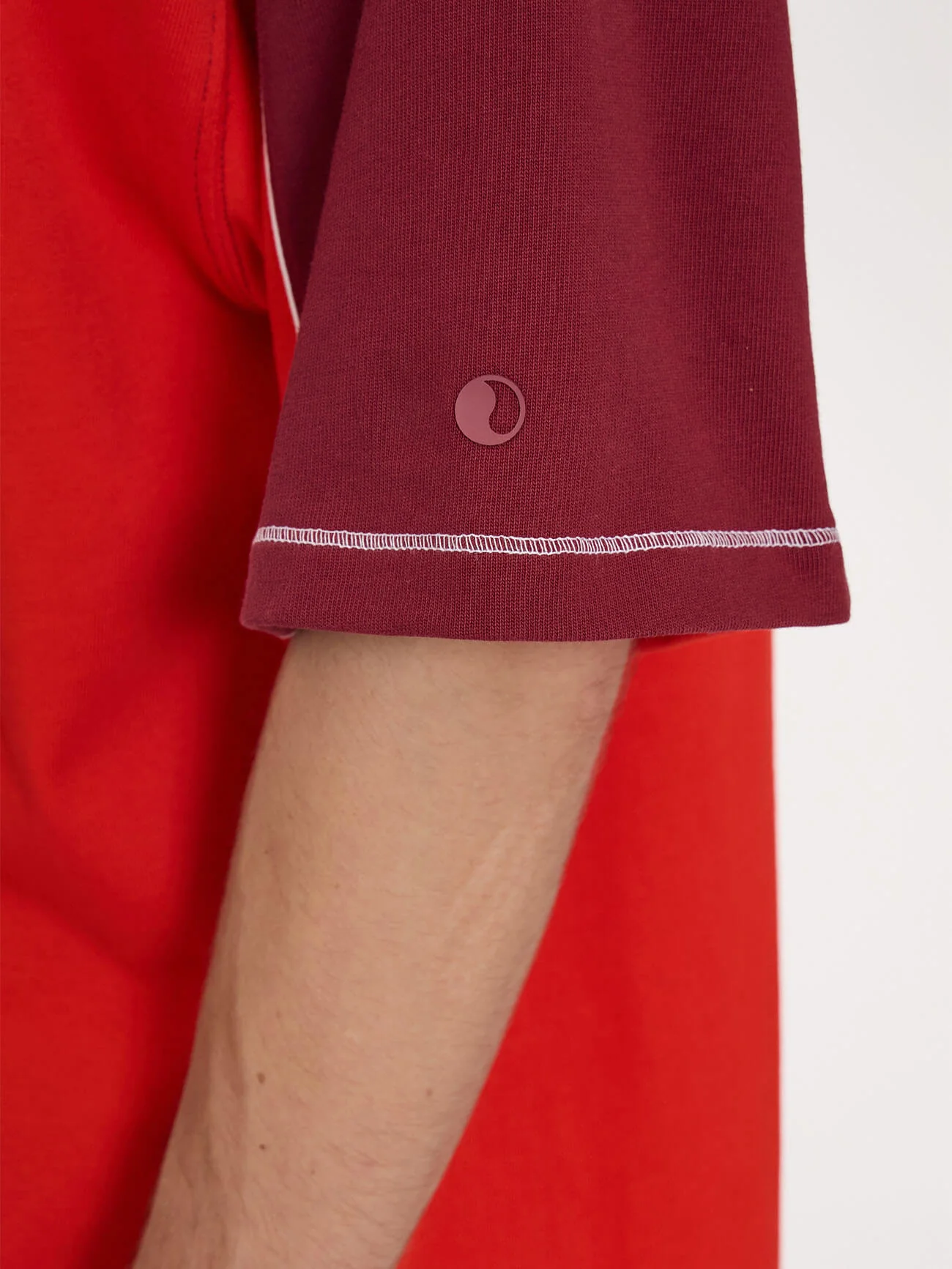 Hot Gossip Oversize Panel Tee - Deep Cherry - Image 7