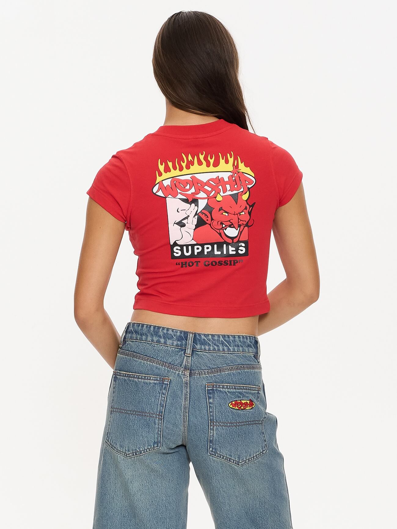 Hot Gossip Teeny Tee - Lucky Red - Image 5