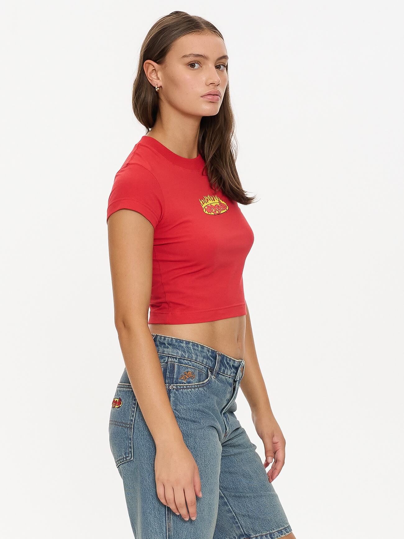 Hot Gossip Teeny Tee - Lucky Red - Image 6