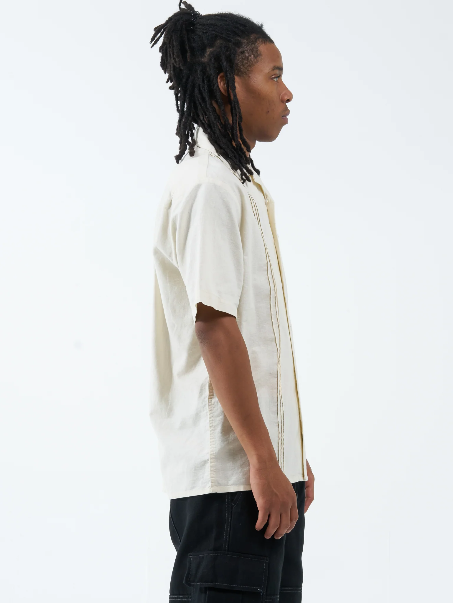 Hot Plate Linen Shirt - Bone - Image 3