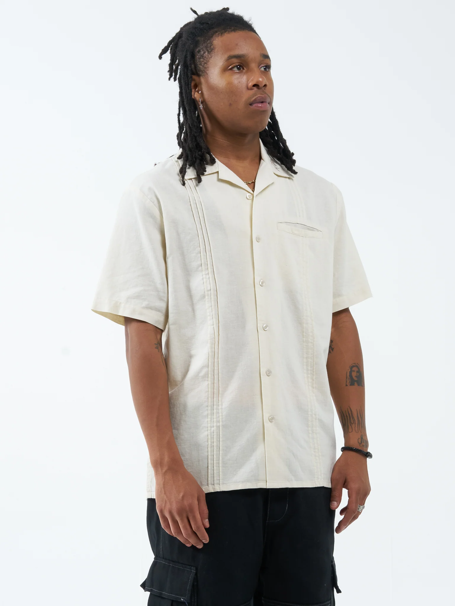 Hot Plate Linen Shirt - Bone - Image 4