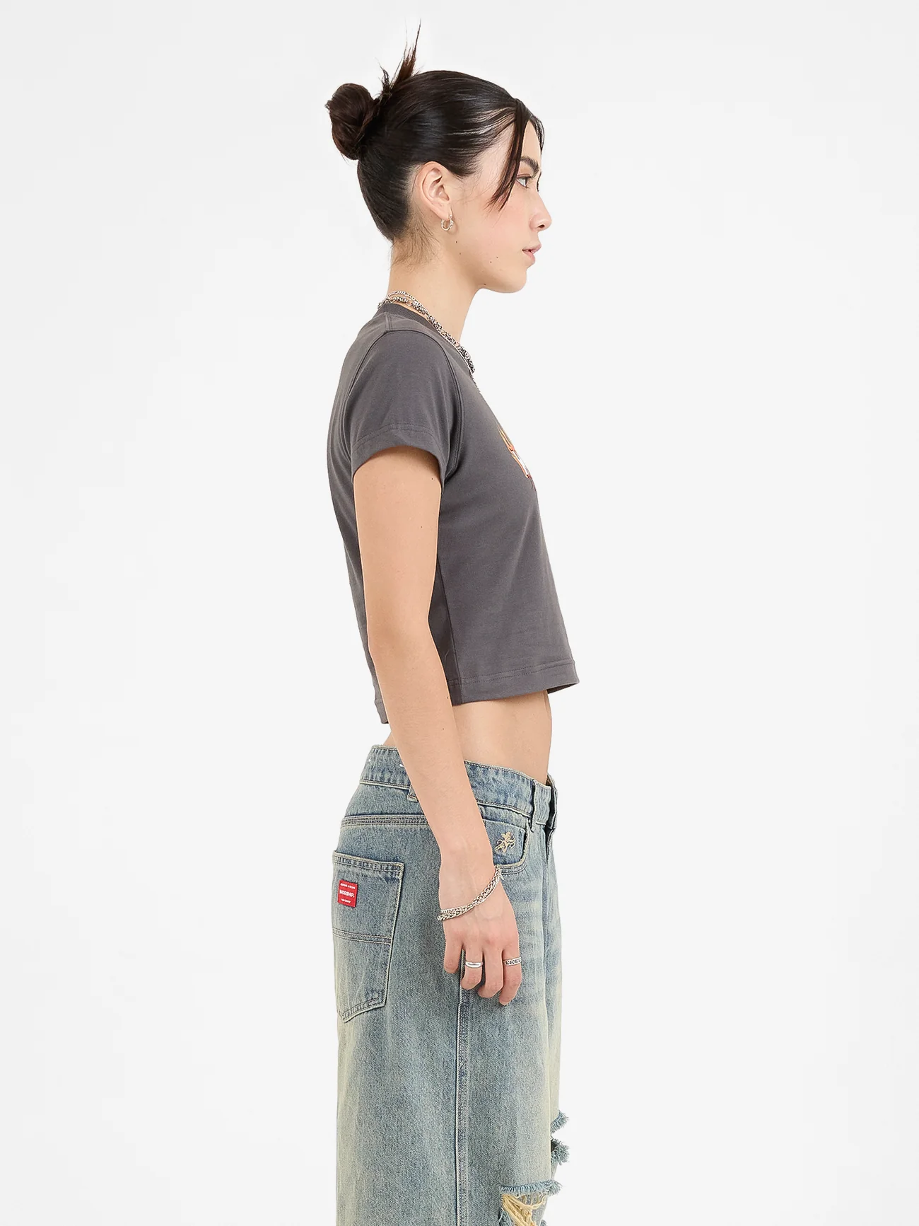 Hot Potato Teeny Tee - Worn Black - Image 3