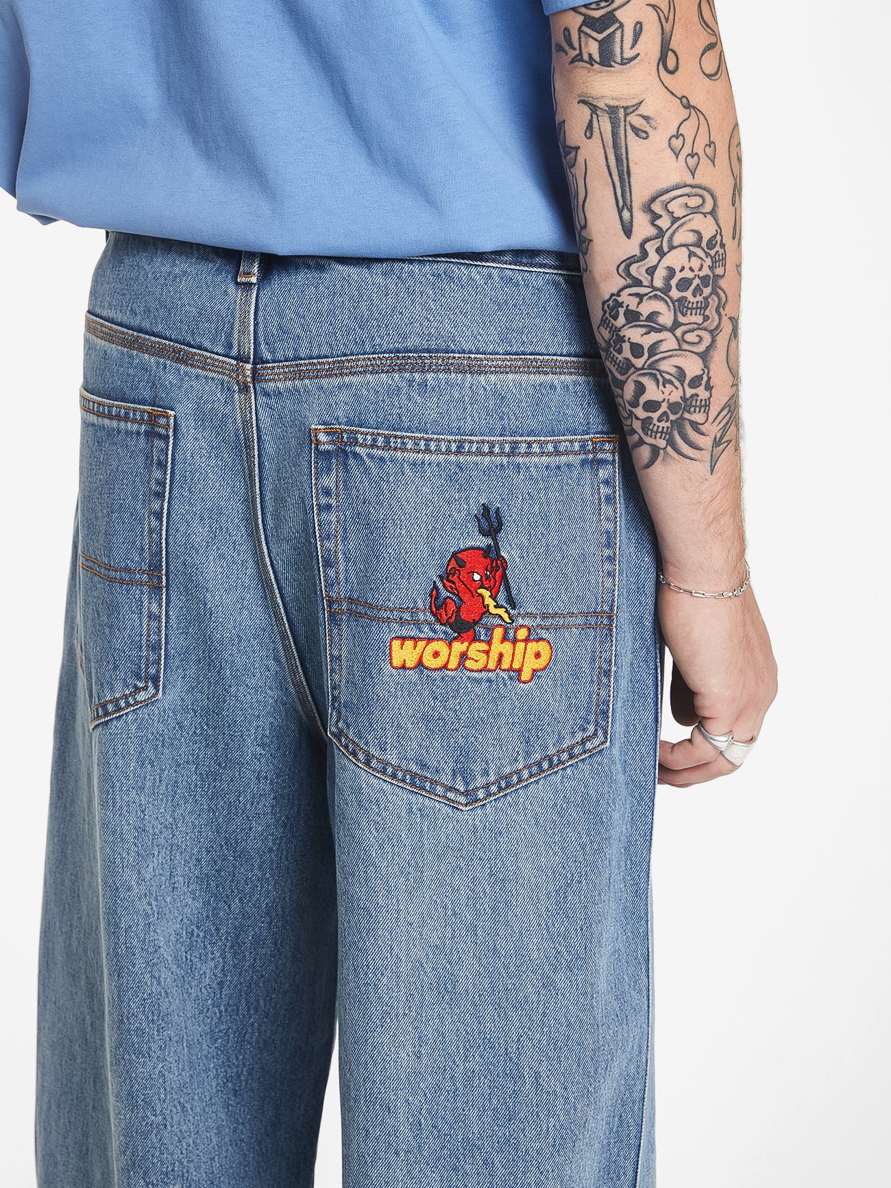 Inferno Big Dawg Jean - Dirty Raged Blue - Image 7