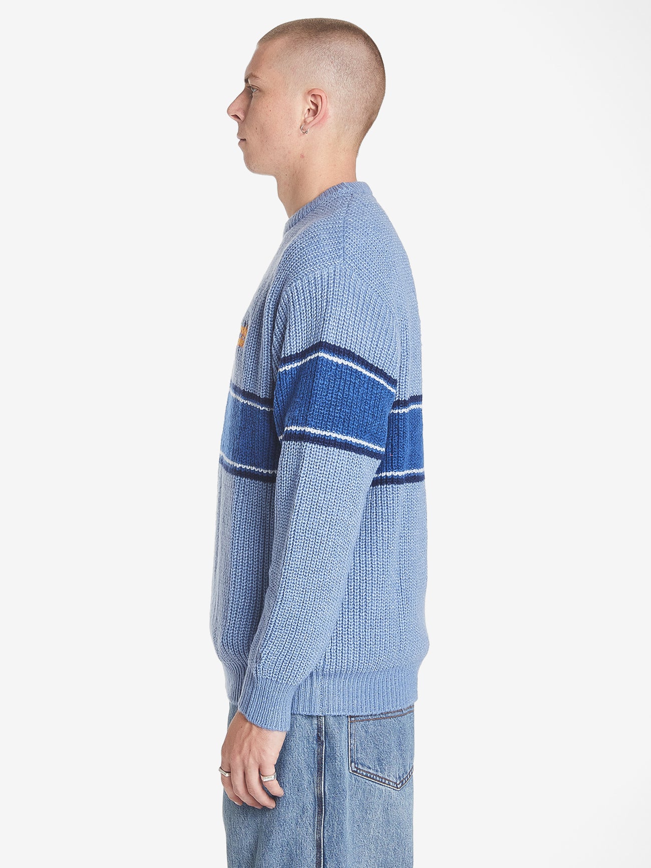 Inferno Thick Gauge Knit Crew - Columbian Blue - Image 4