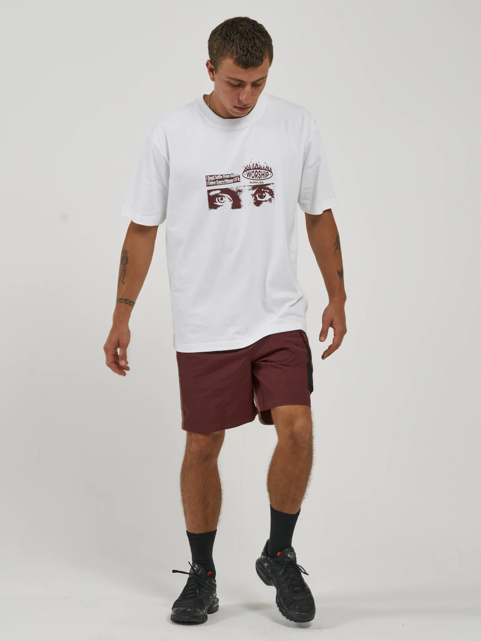 Insanity Nylon Short - Maroon - Image 5