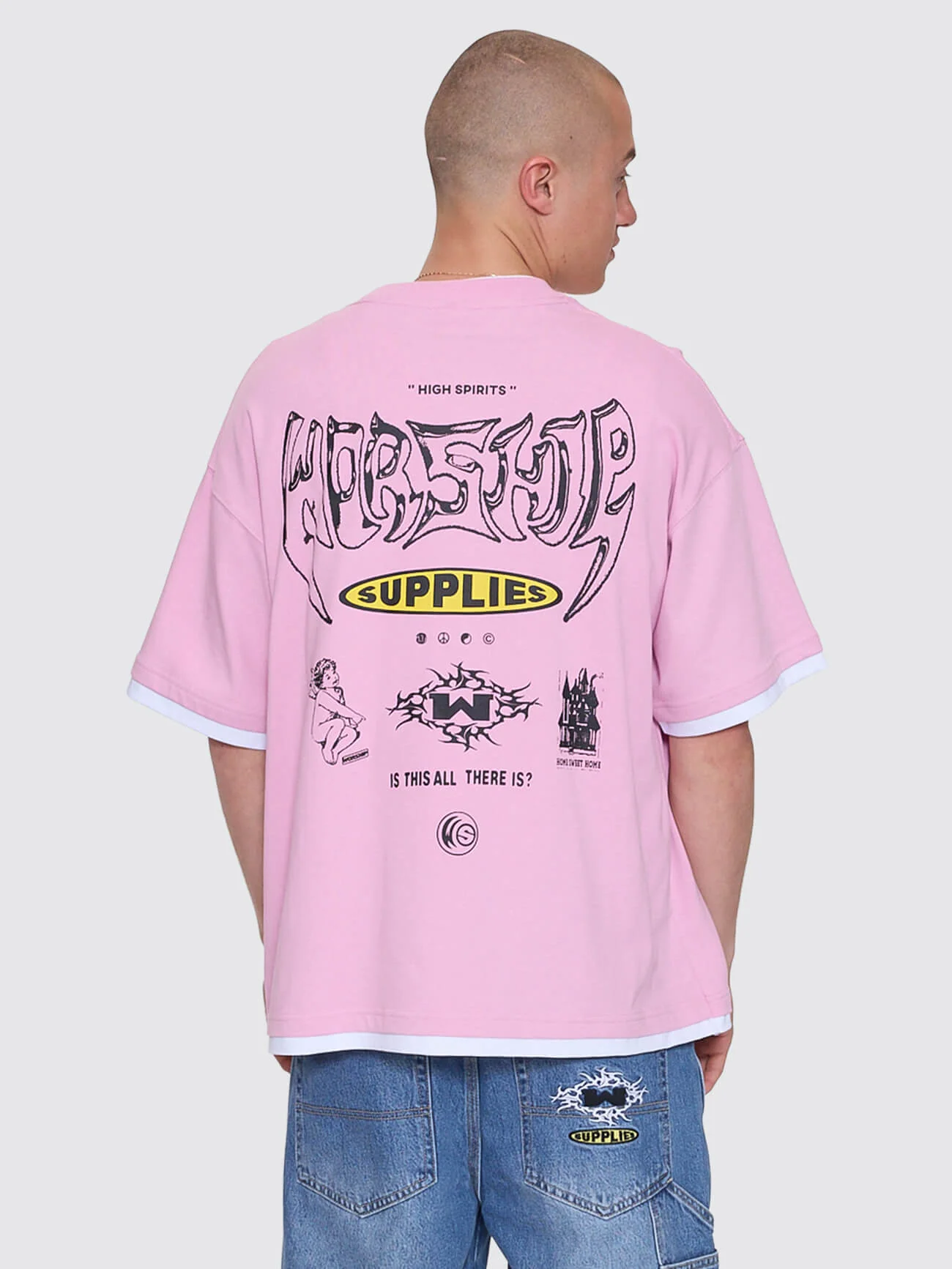 Is This It Box Fit Cropped Layer Tee - Lilac Chiffon - Image 2