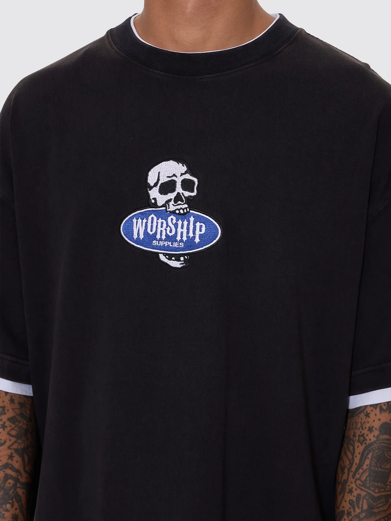 Jaws Oversize Tee - Washed Black - Image 2