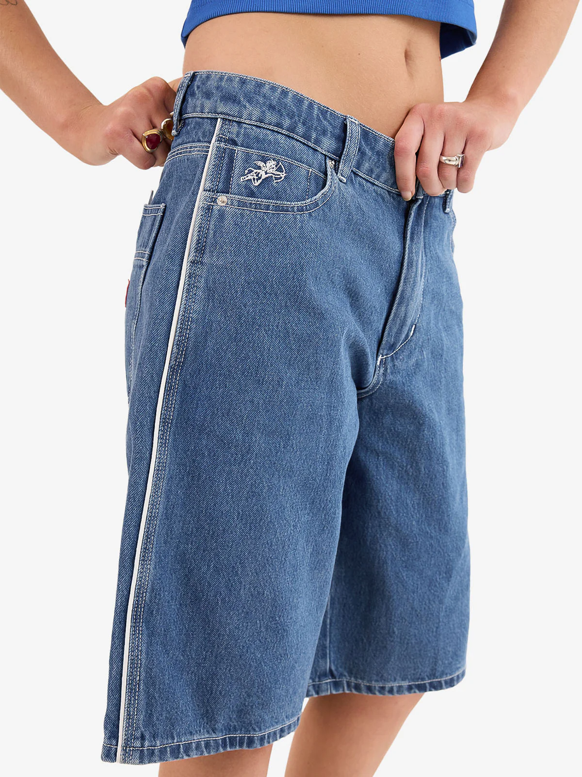 Kick Off Big Baggy Short - Steady Mid Blue - Image 3