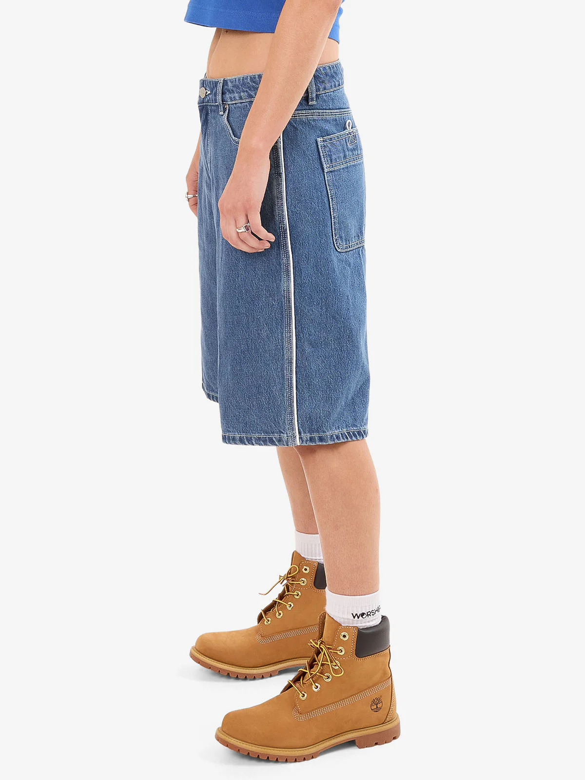 Kick Off Big Baggy Short - Steady Mid Blue - Image 4