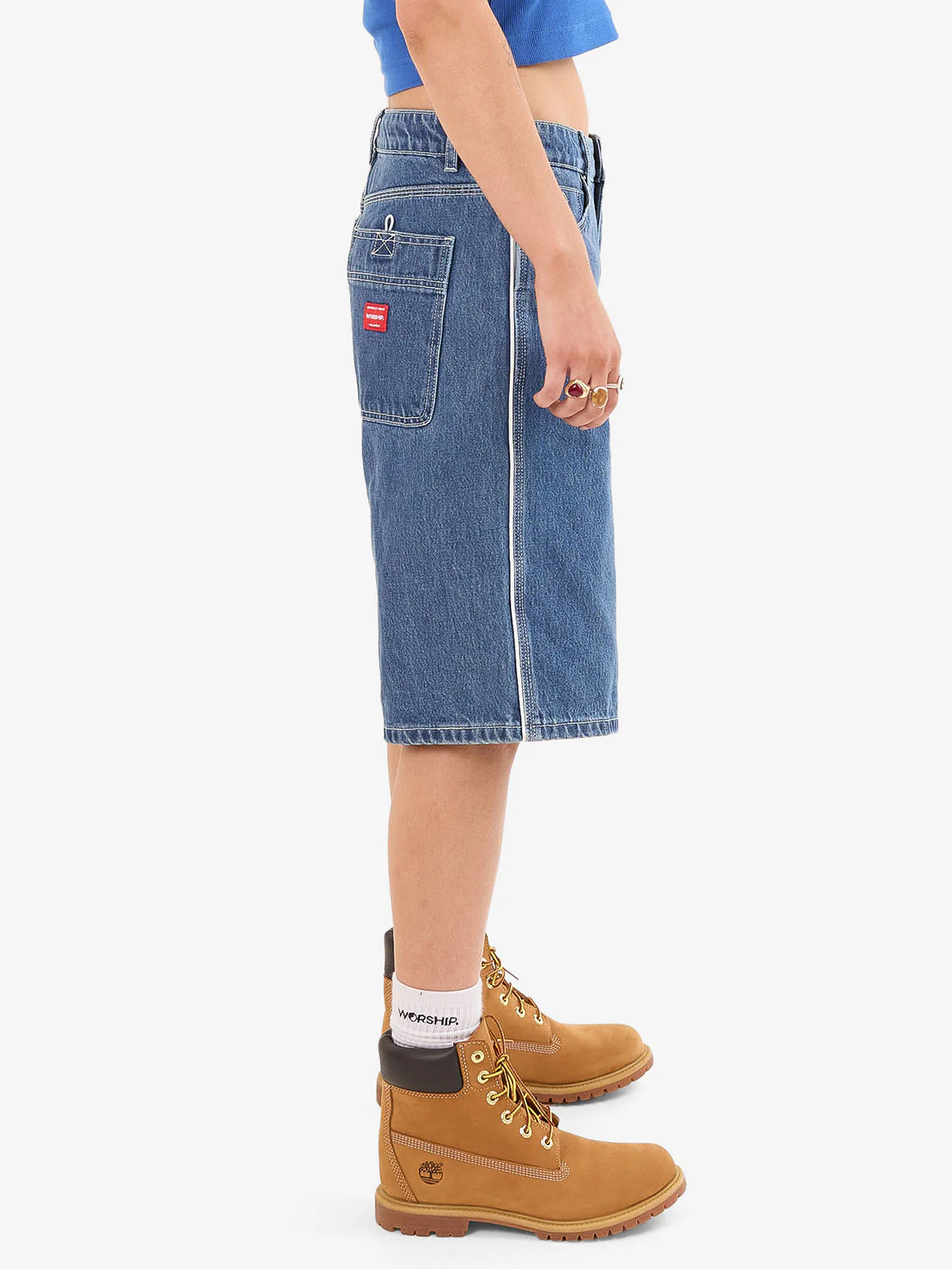 Kick Off Big Baggy Short - Steady Mid Blue - Image 6