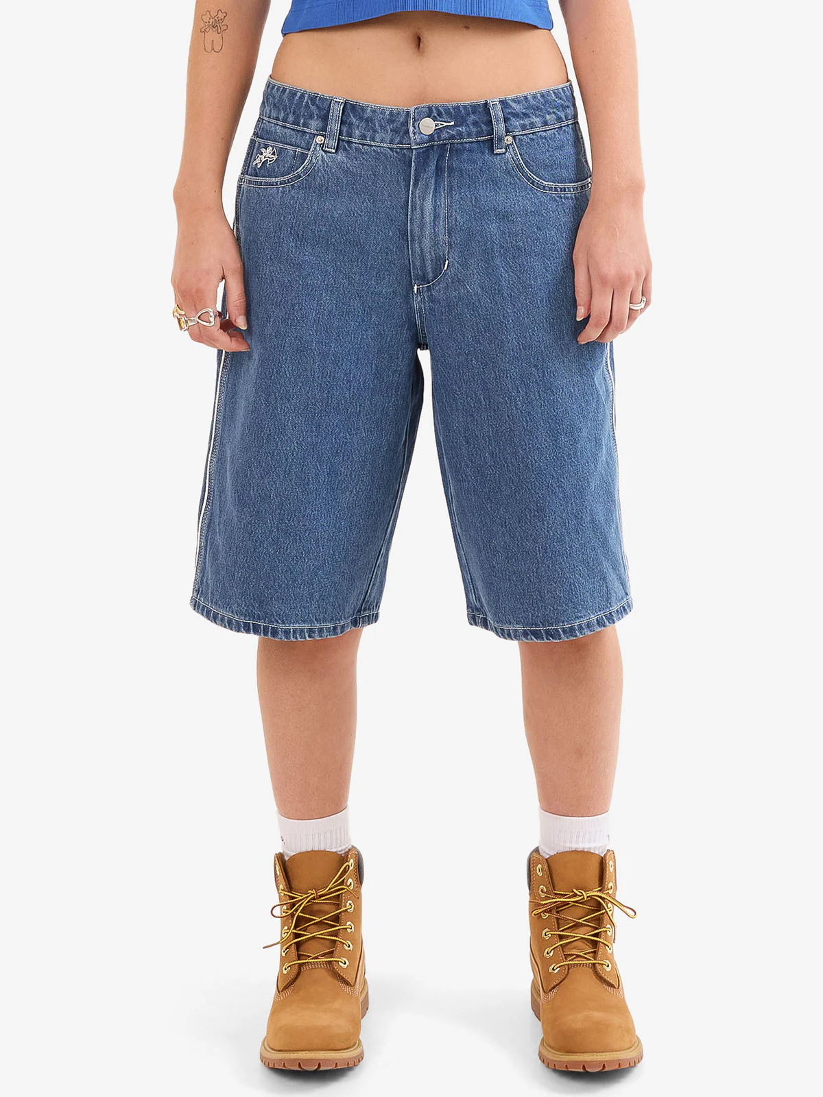 Kick Off Big Baggy Short - Steady Mid Blue - Image 7