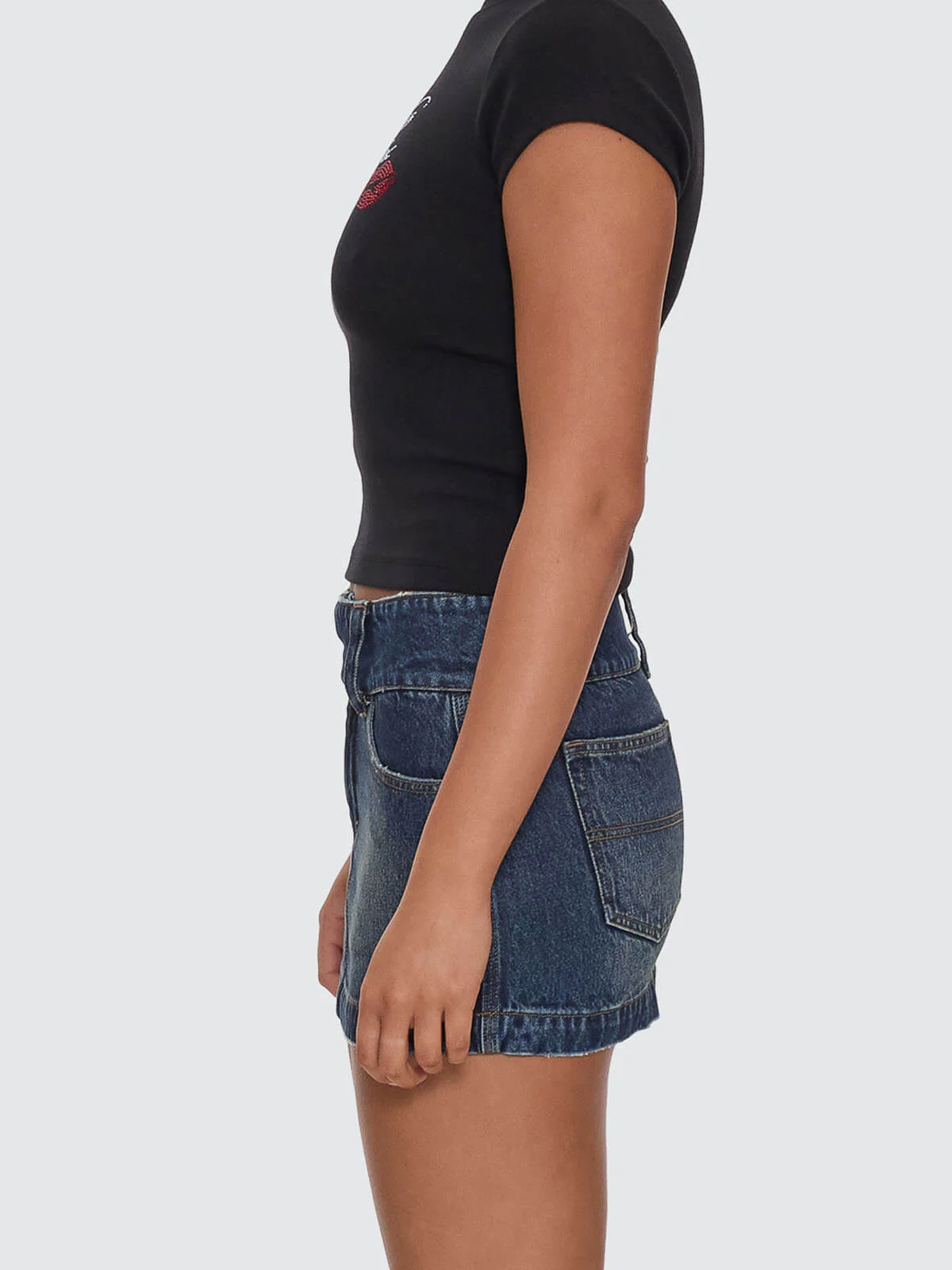 Kiss It Micro Skirt - Dirty Midnight Blue - Image 3