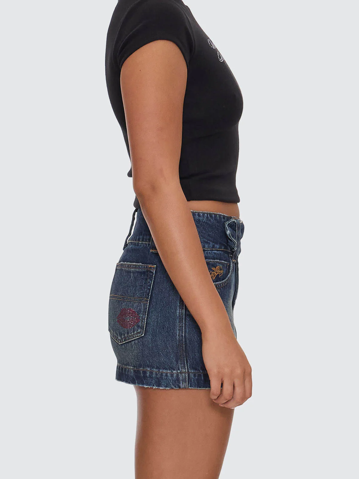 Kiss It Micro Skirt - Dirty Midnight Blue - Image 5