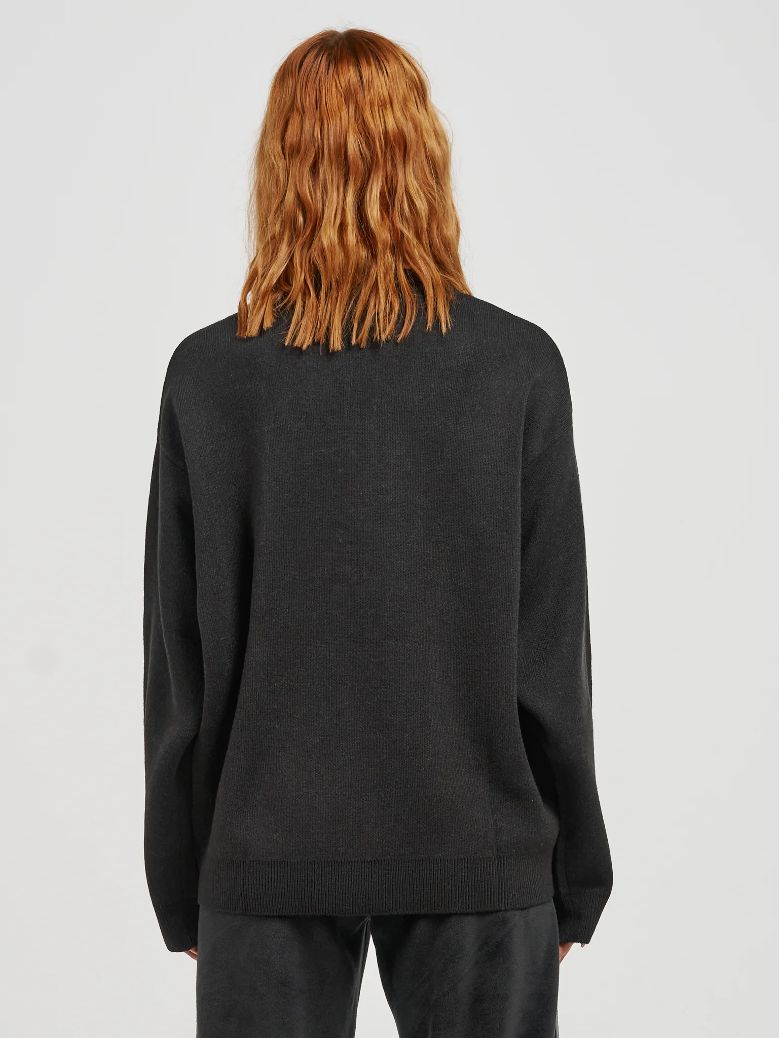 Kitty Kitty Box Fit Crew Knit - Black - Image 3