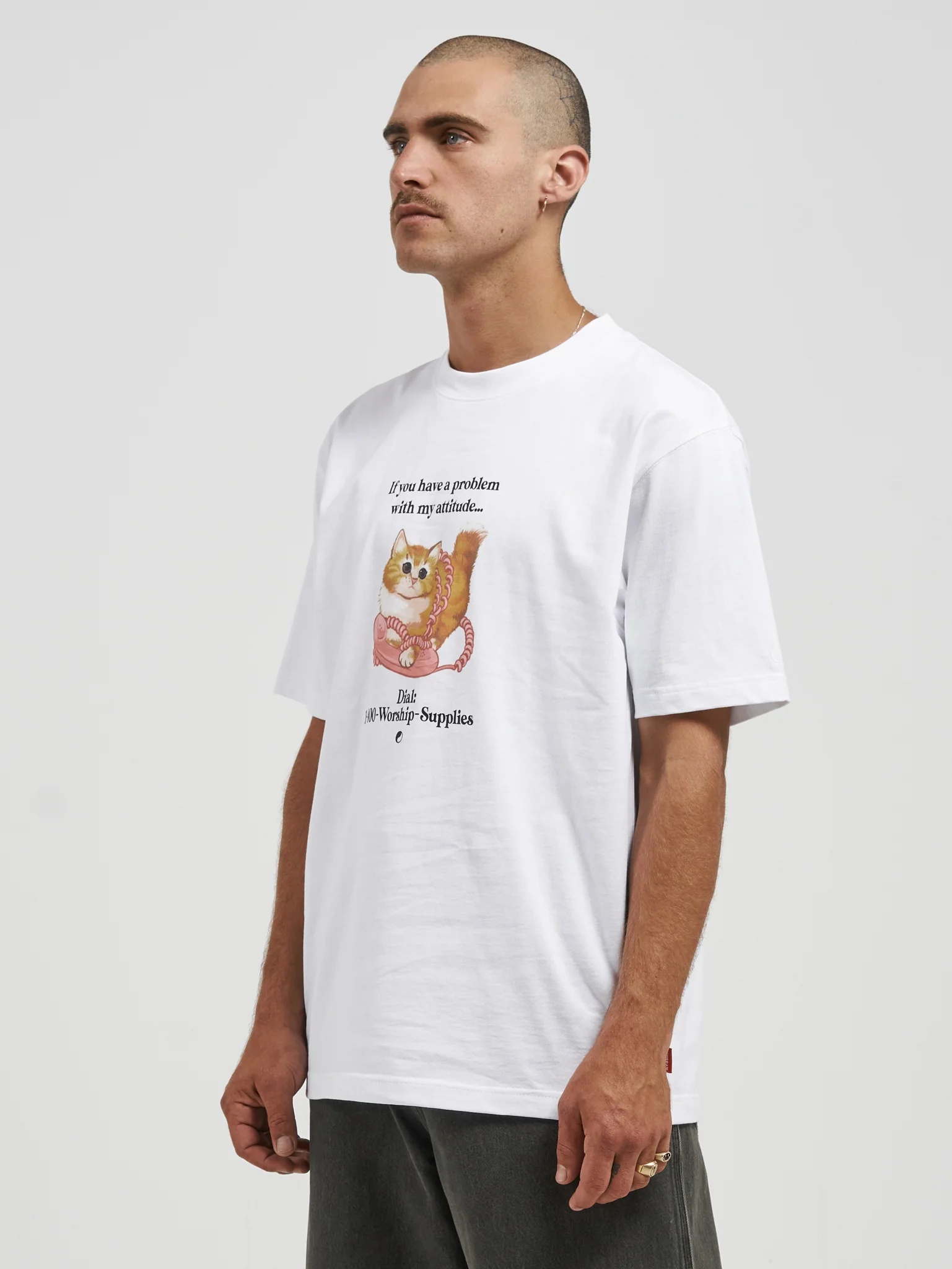 Kitty Kitty Tee - White - Image 2