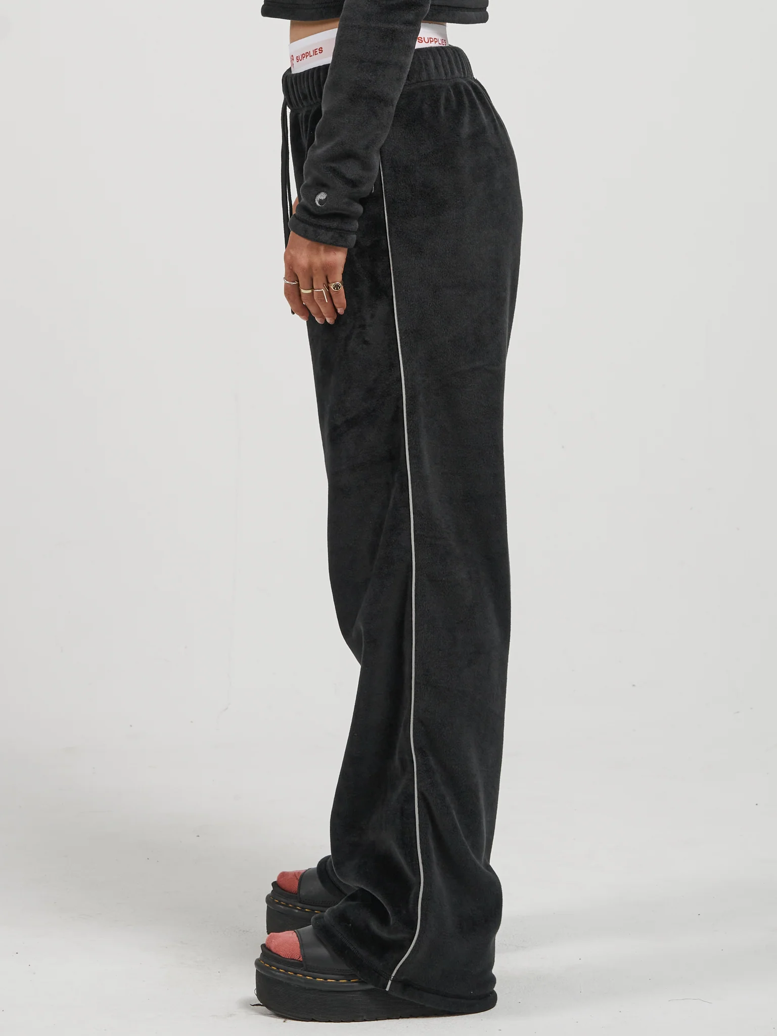 Kitty Velour Pant  - Black - Image 3