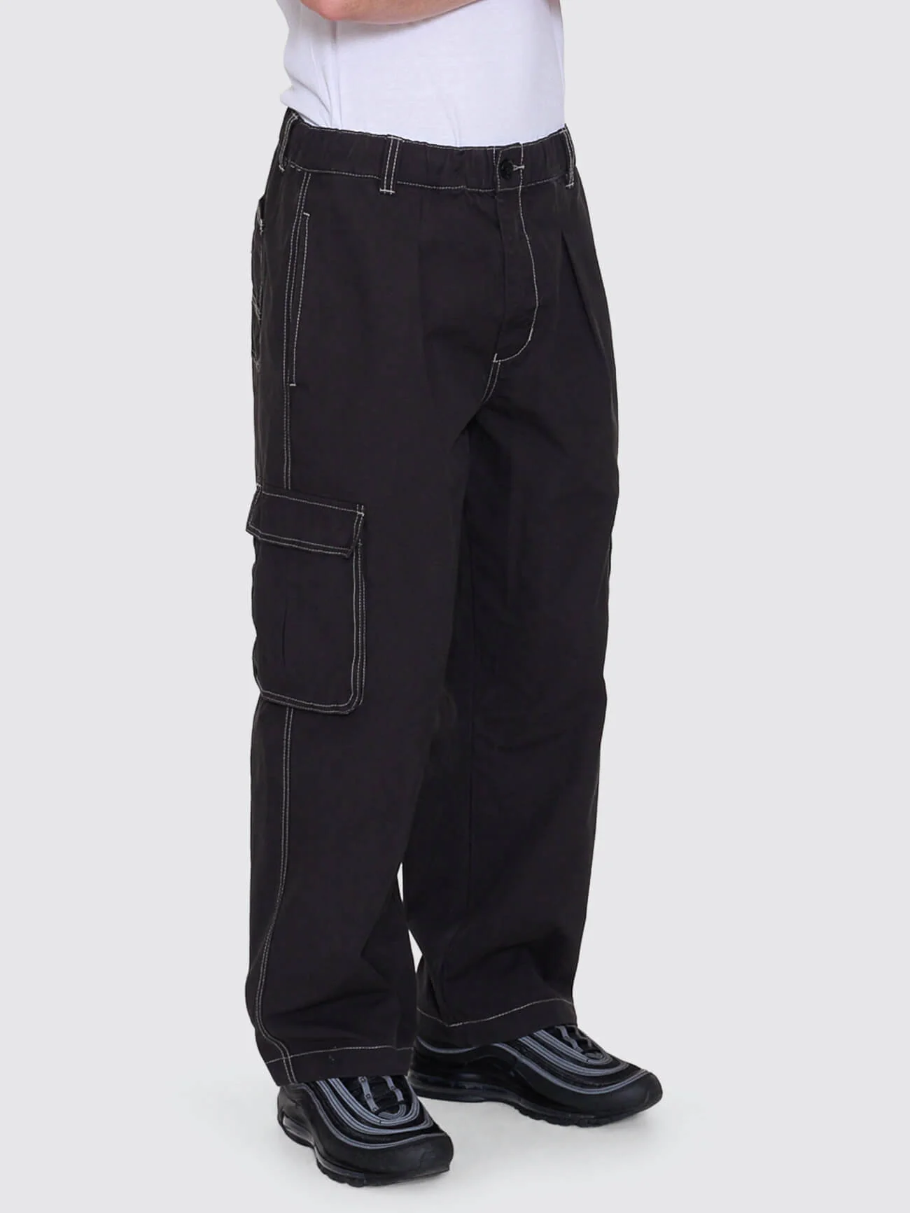 Laser Elastic Cargo Pant - Black - Image 5