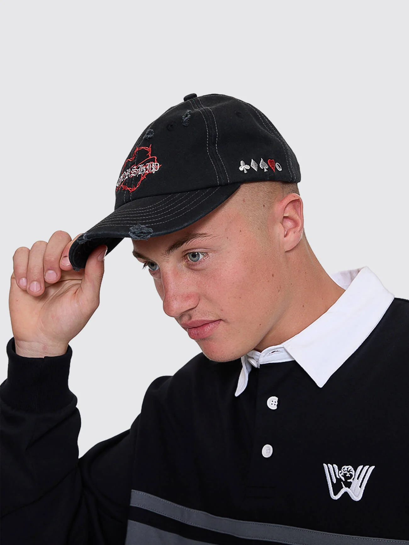 Laser Long Sleeve Rugby Polo - Black - Image 7