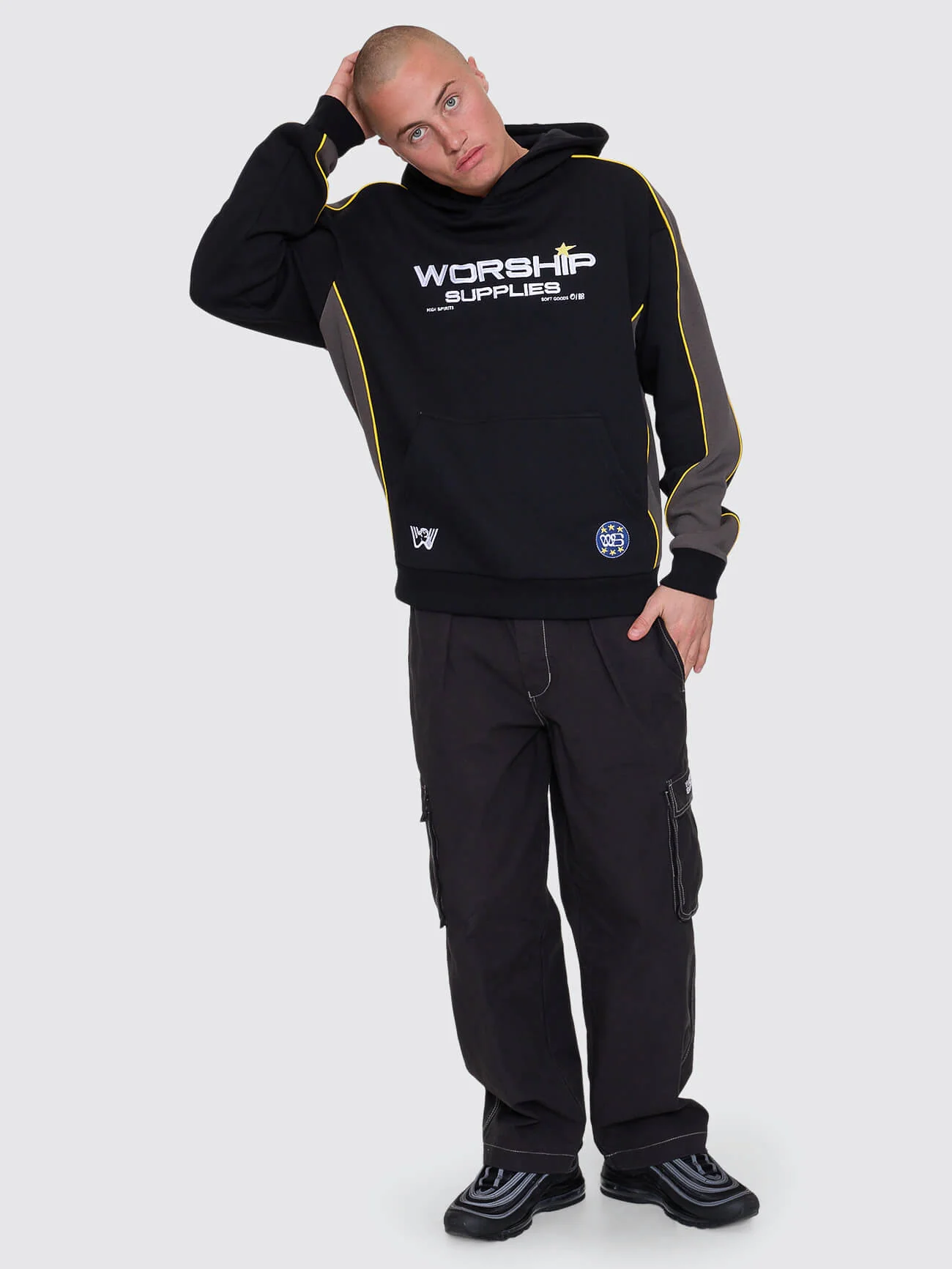 Laser Panel Pullover Hood - Black - Image 9