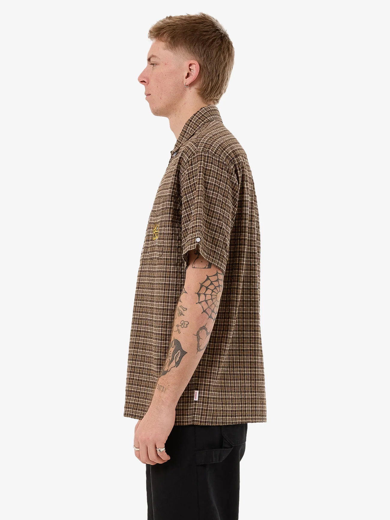 Lavish Short Sleeve Shirt - Brown - Image 3