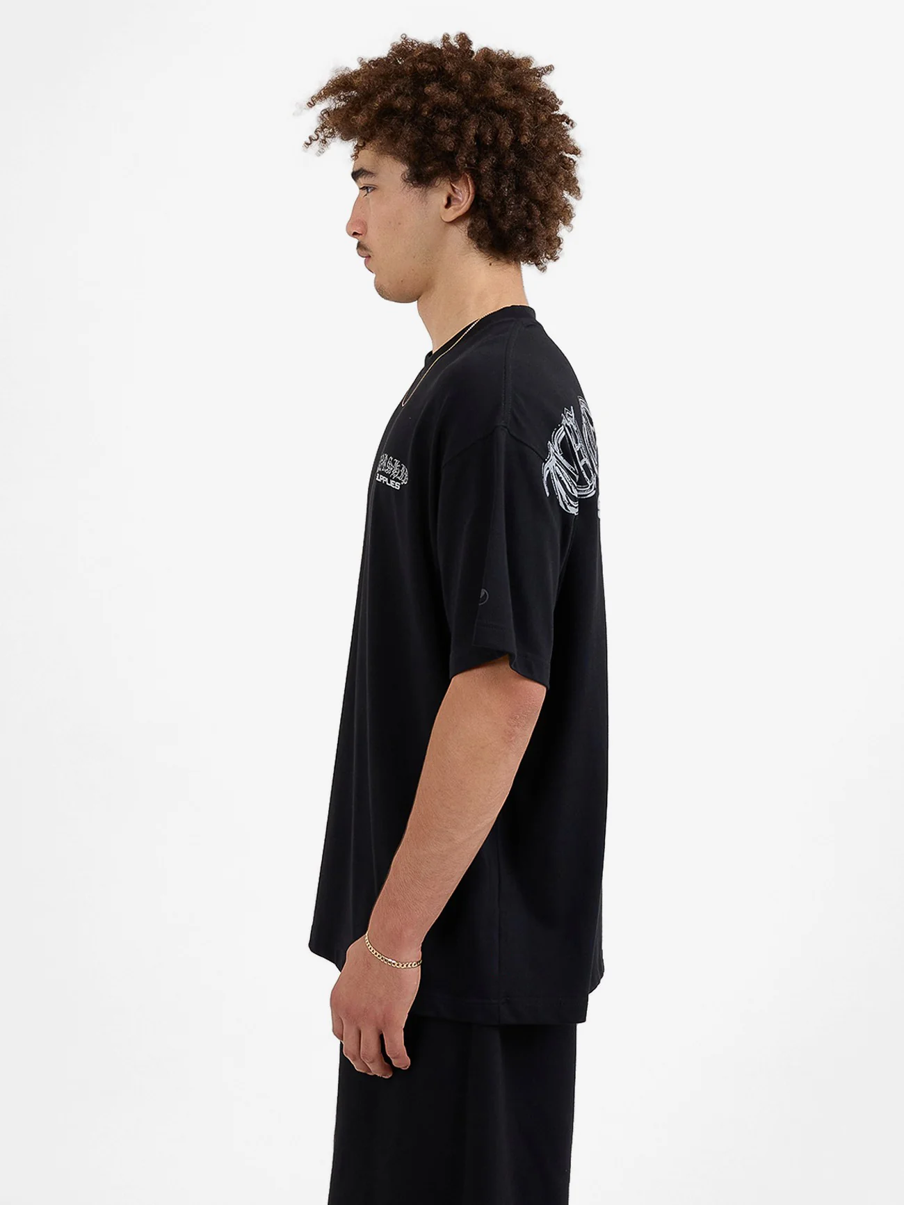 Liquid Oversize Tee - Black - Image 4