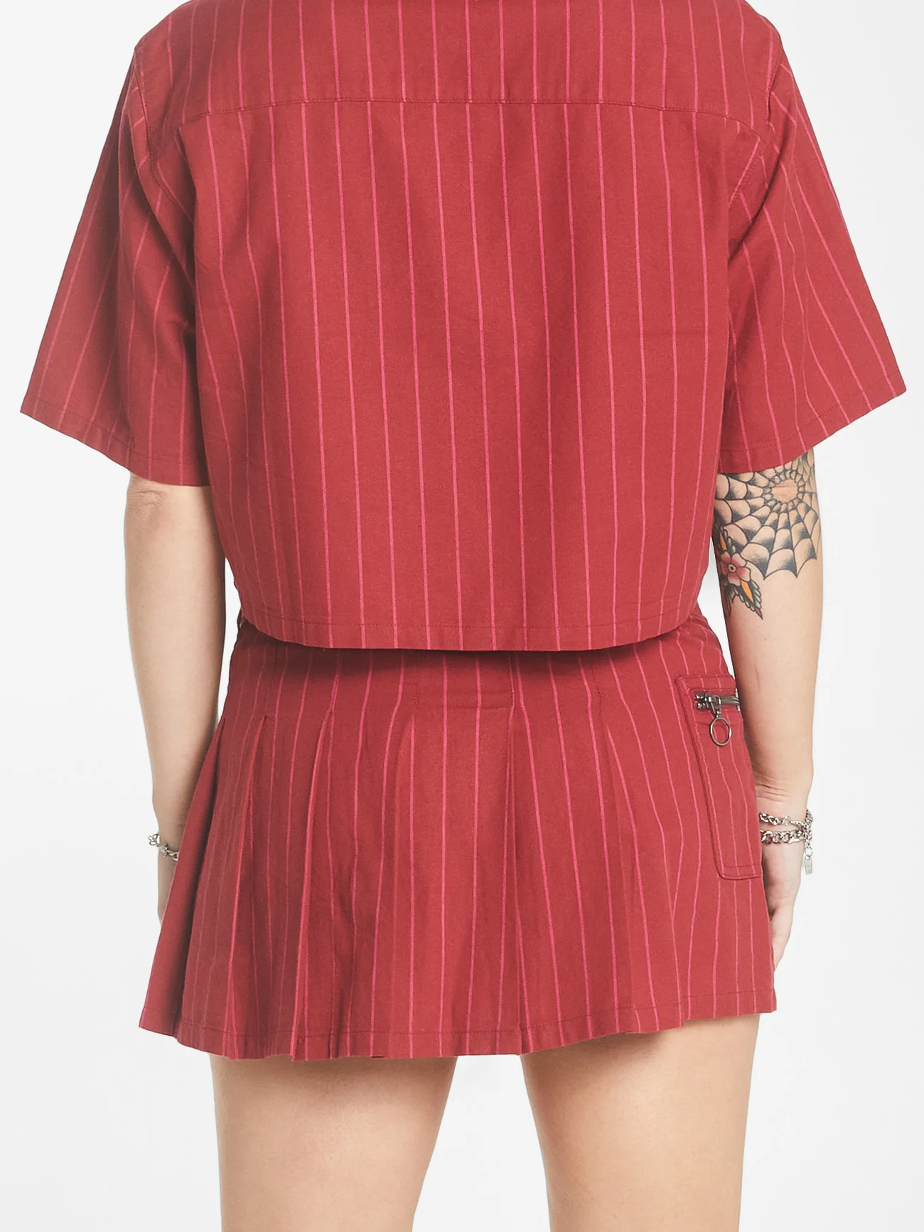 Logic Pleat Mini Skirt - Late Night Port - Image 2
