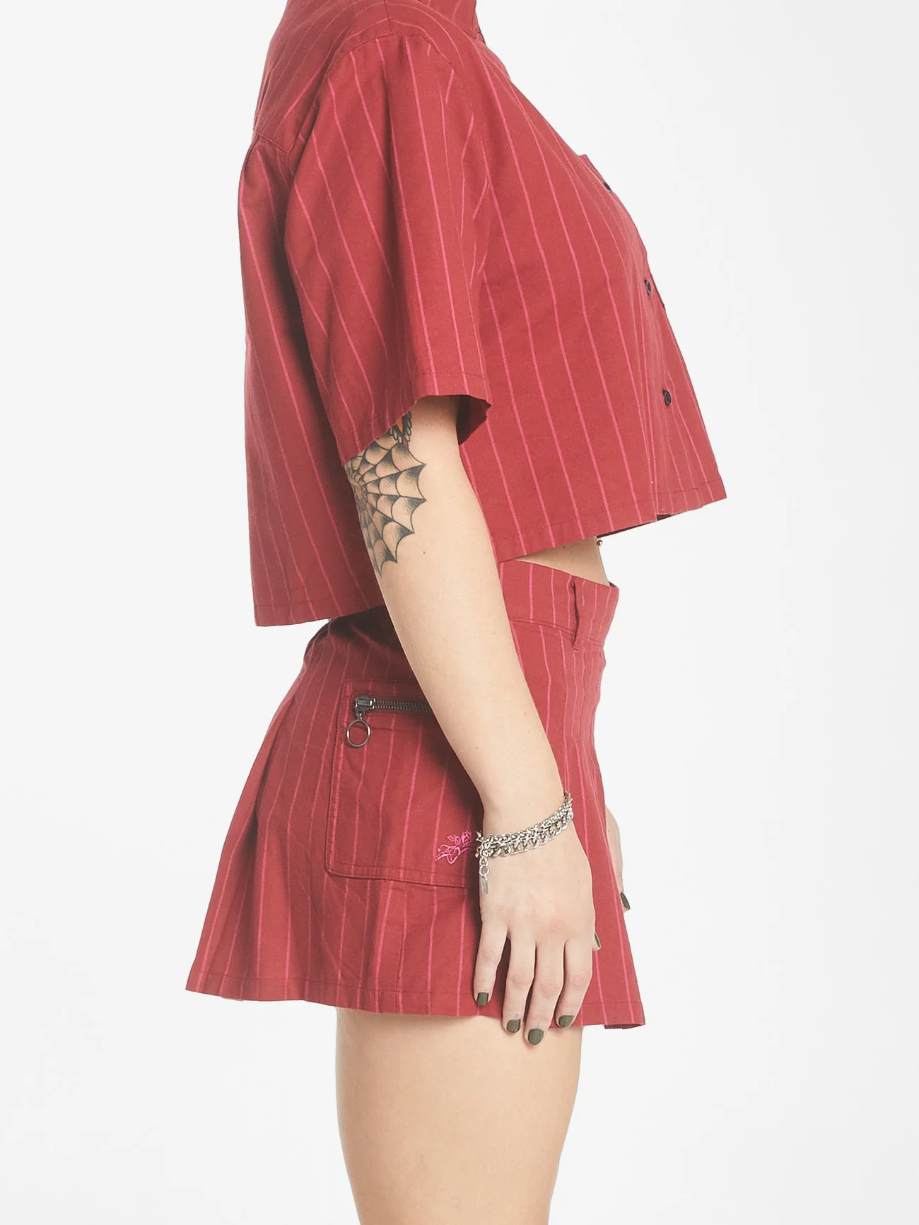 Logic Pleat Mini Skirt - Late Night Port - Image 3