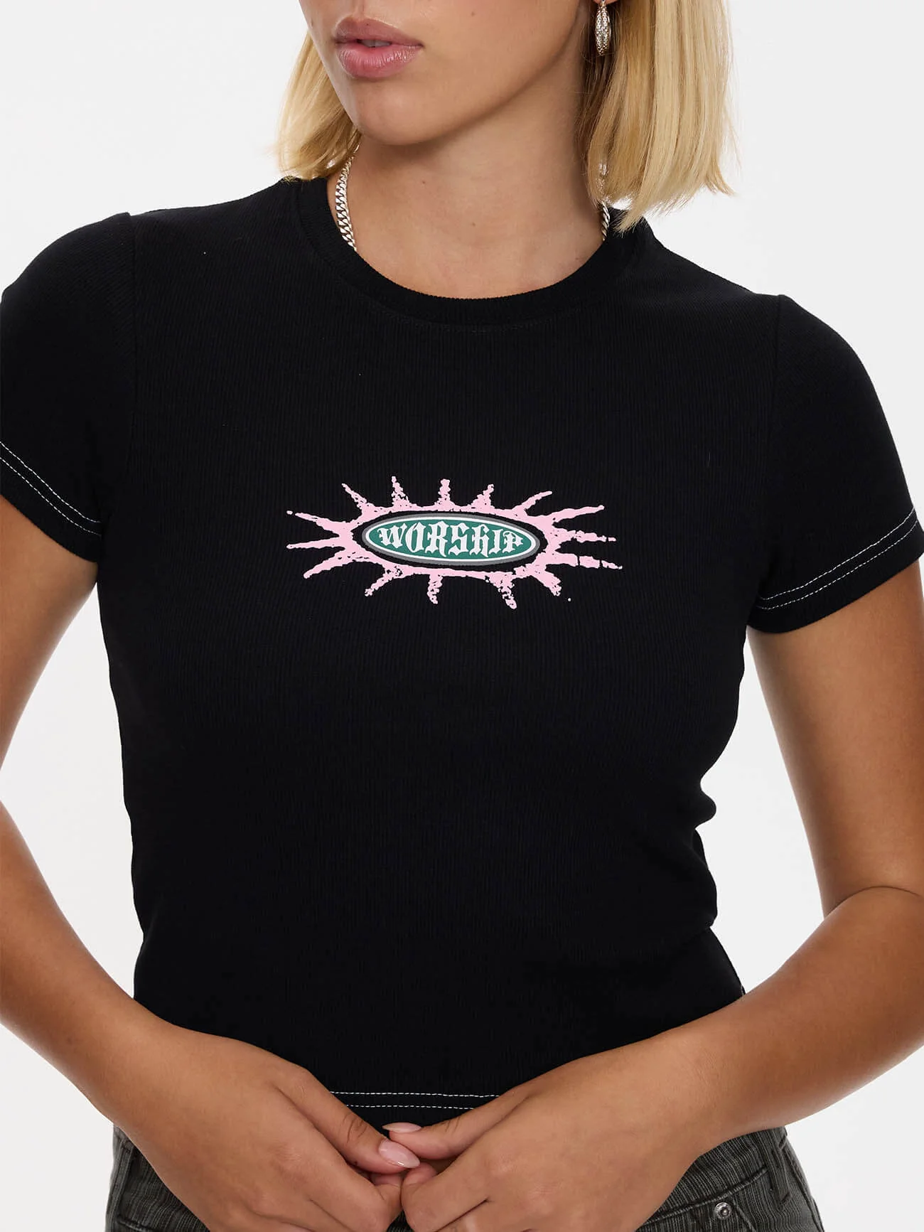 Logo Fever Slim Fit Tee - Black - Image 4