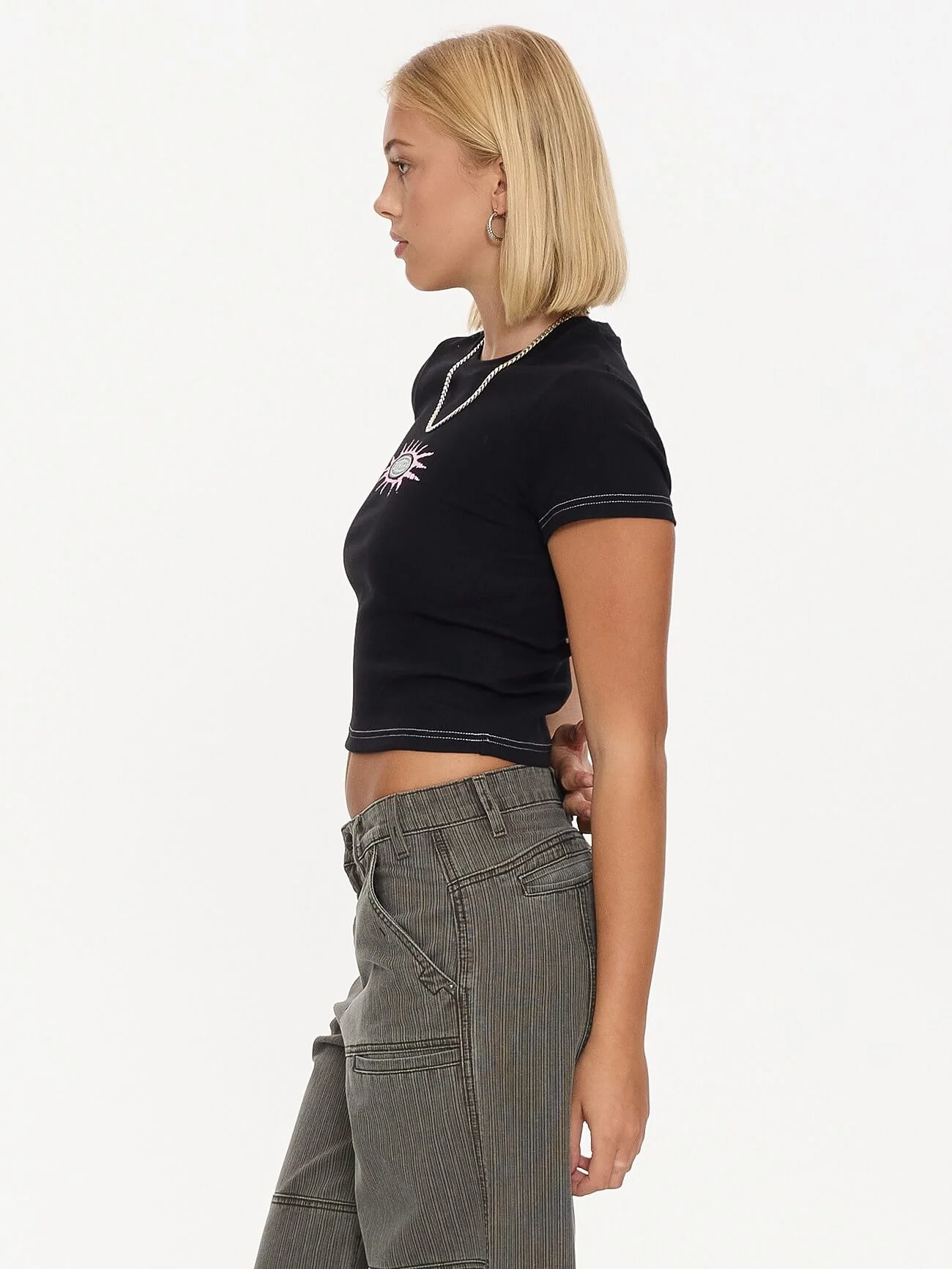 Logo Fever Slim Fit Tee - Black - Image 5