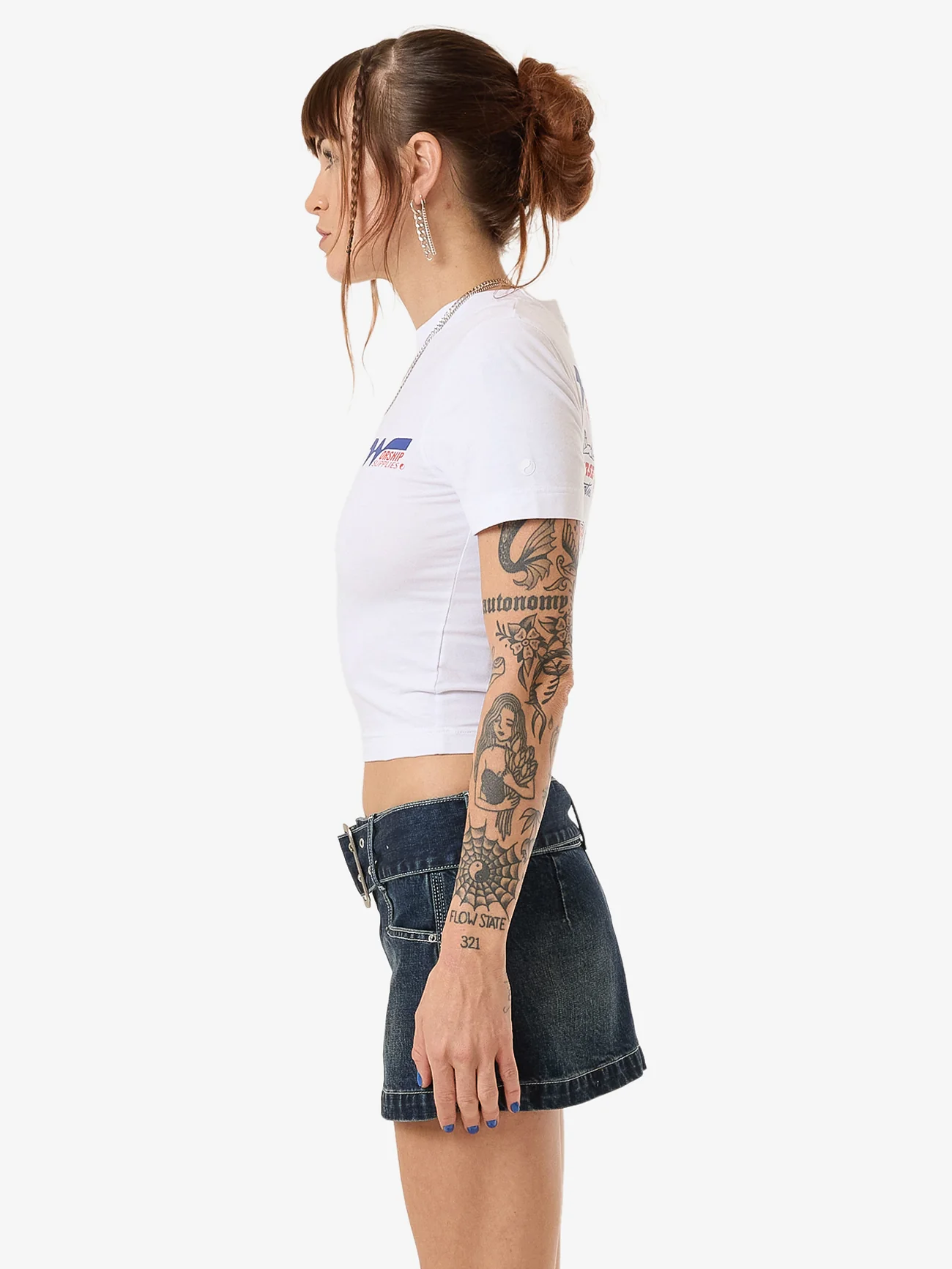Logomania Slim Fit Tee - White - Image 3
