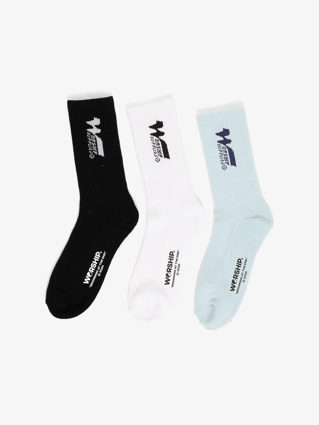Logomania Socks 3 Pack - White - Ice Melt - Black - Image 2