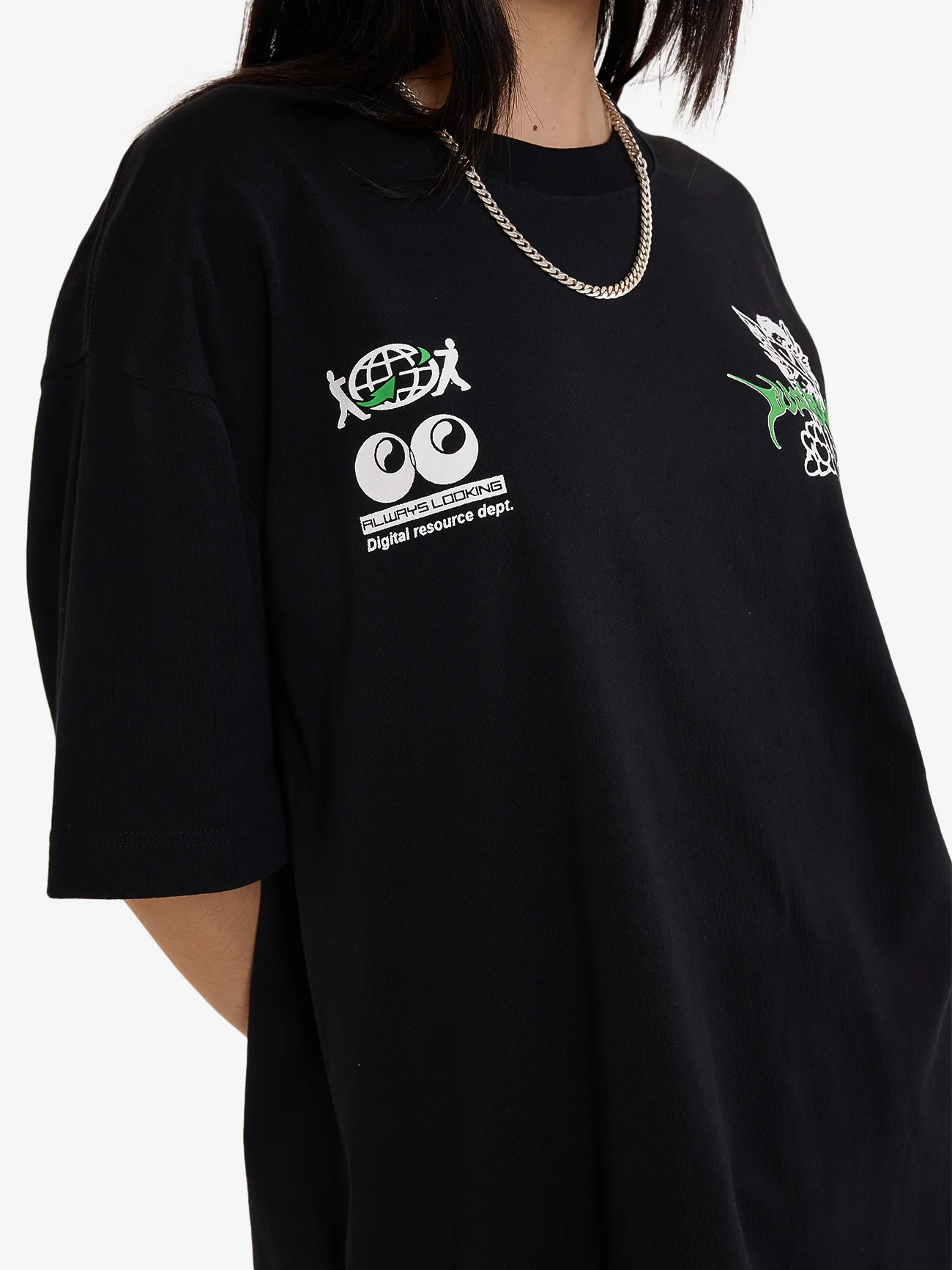 Logorama Oversize Fit Tee - Black - Image 3