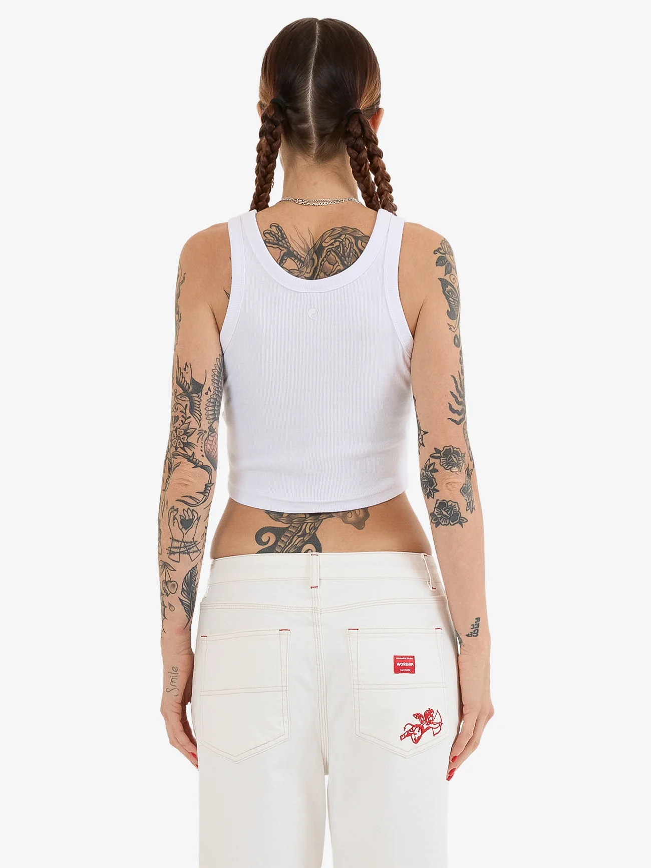Long Shot Curve Tank - White - Image 2