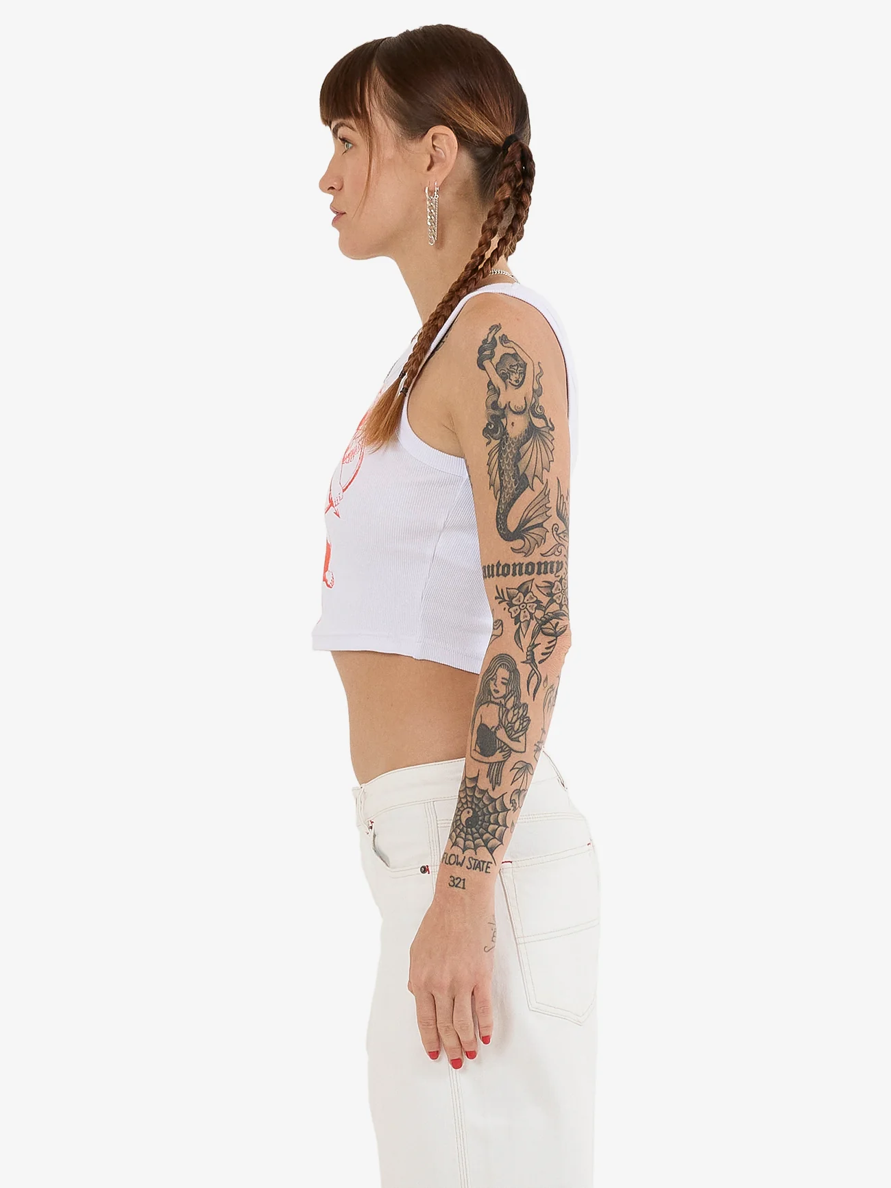 Long Shot Curve Tank - White - Image 3