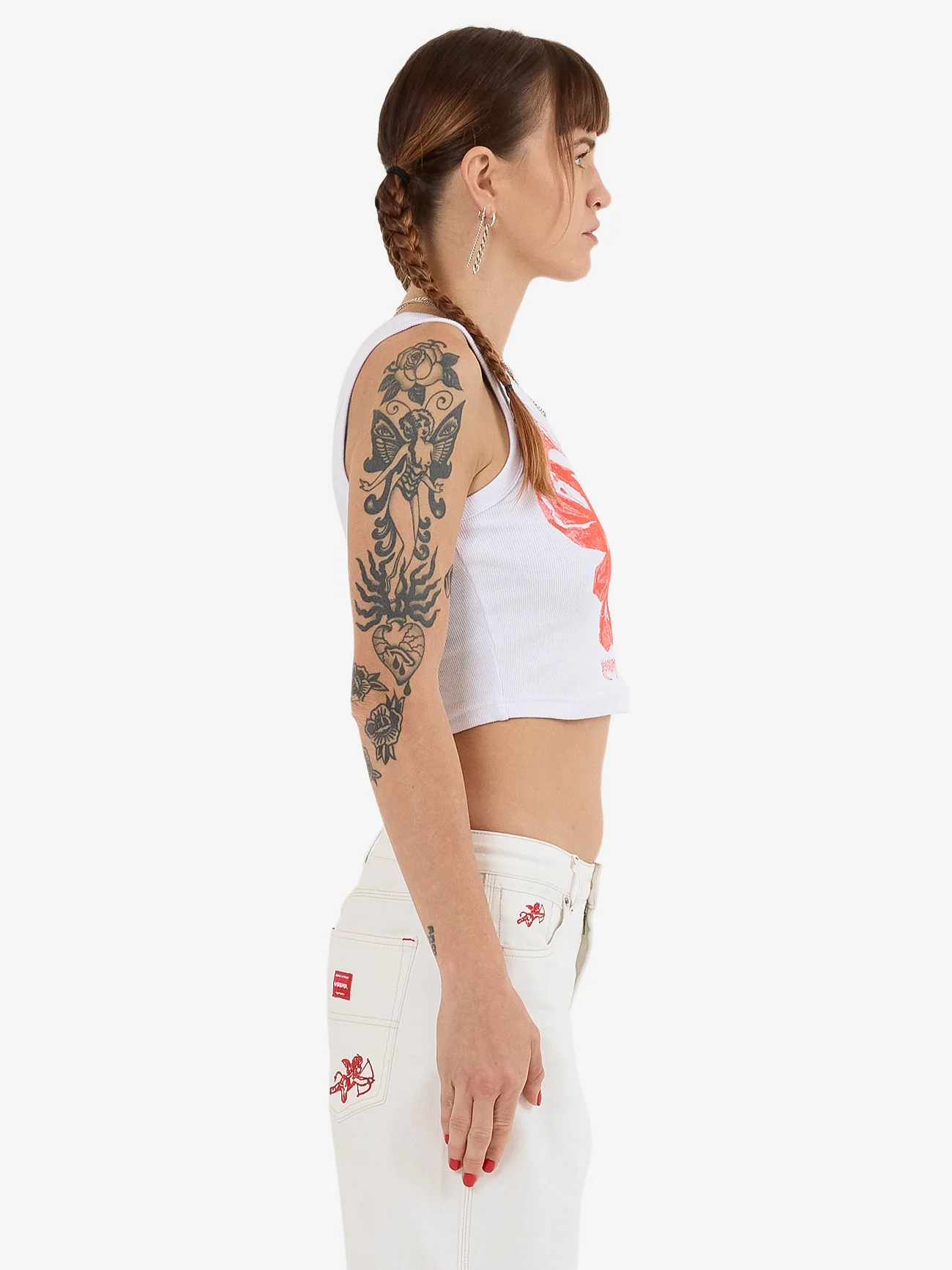 Long Shot Curve Tank - White - Image 4