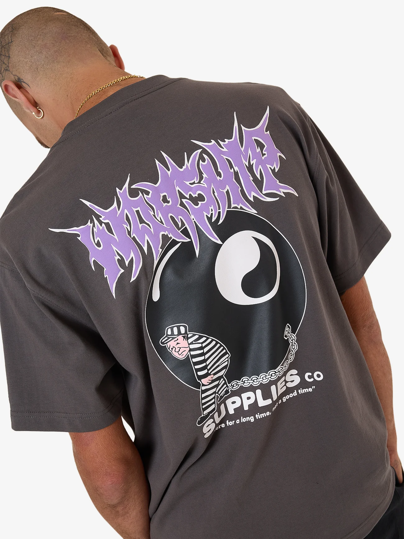 Long Time Tee - Worn Black - Image 2