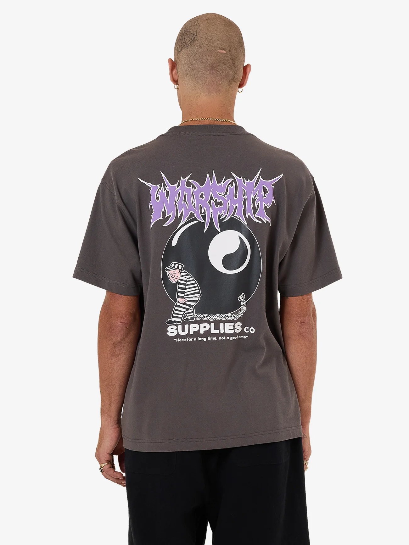 Long Time Tee - Worn Black - Image 6
