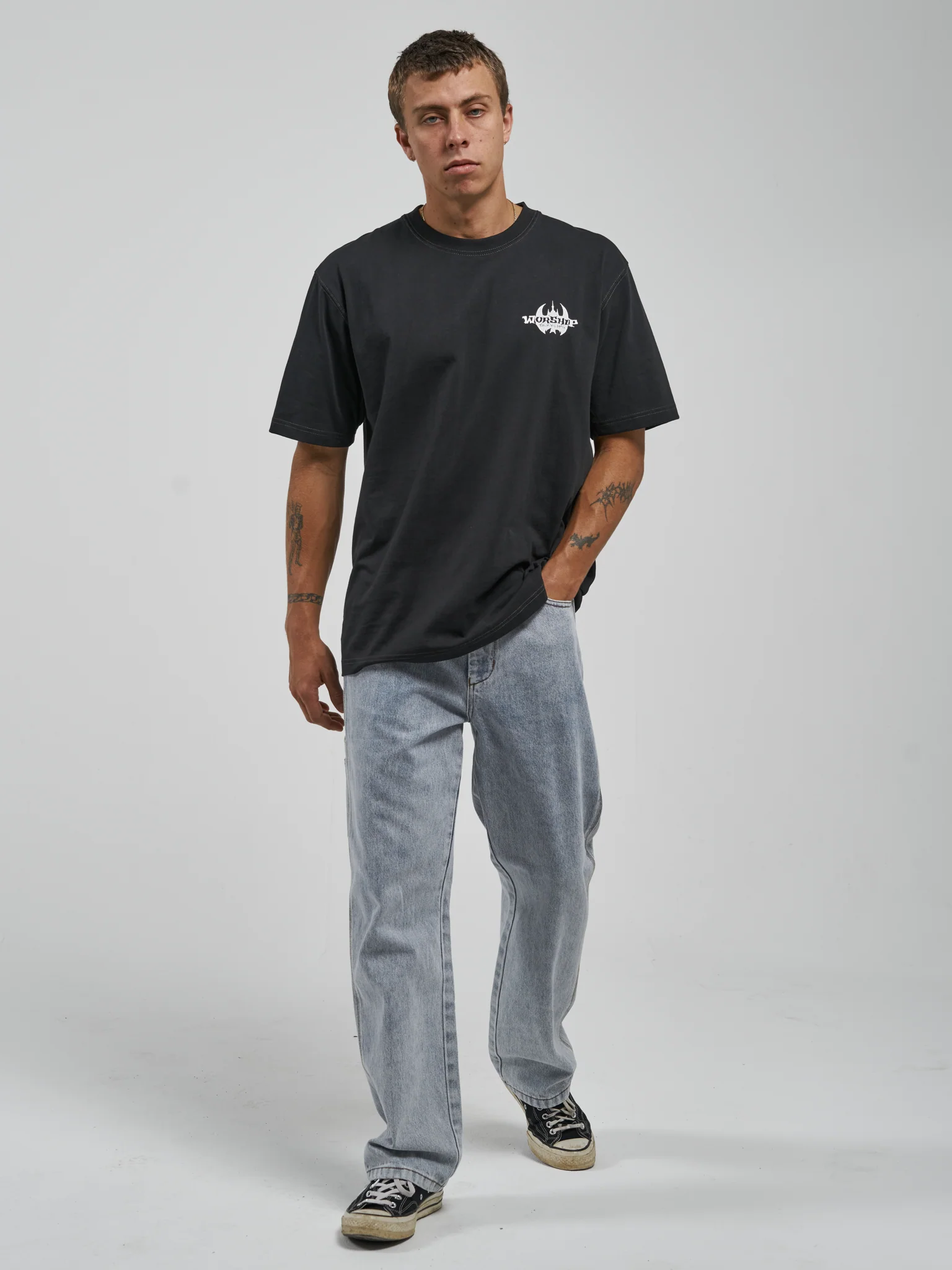 Lorzac Tee - Washed Black - Image 6