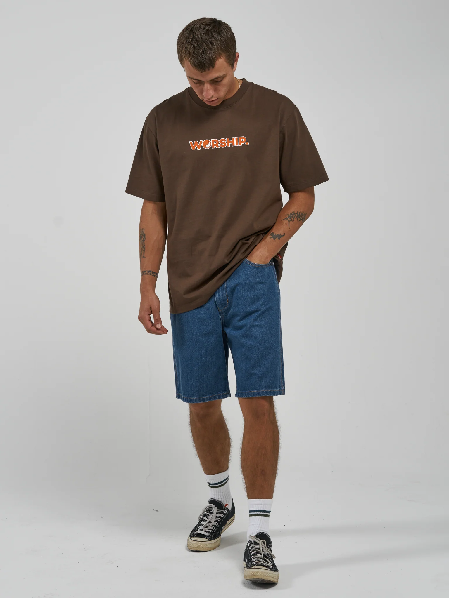 Lounger Denim Short - Worship Electric Blue - Image 6