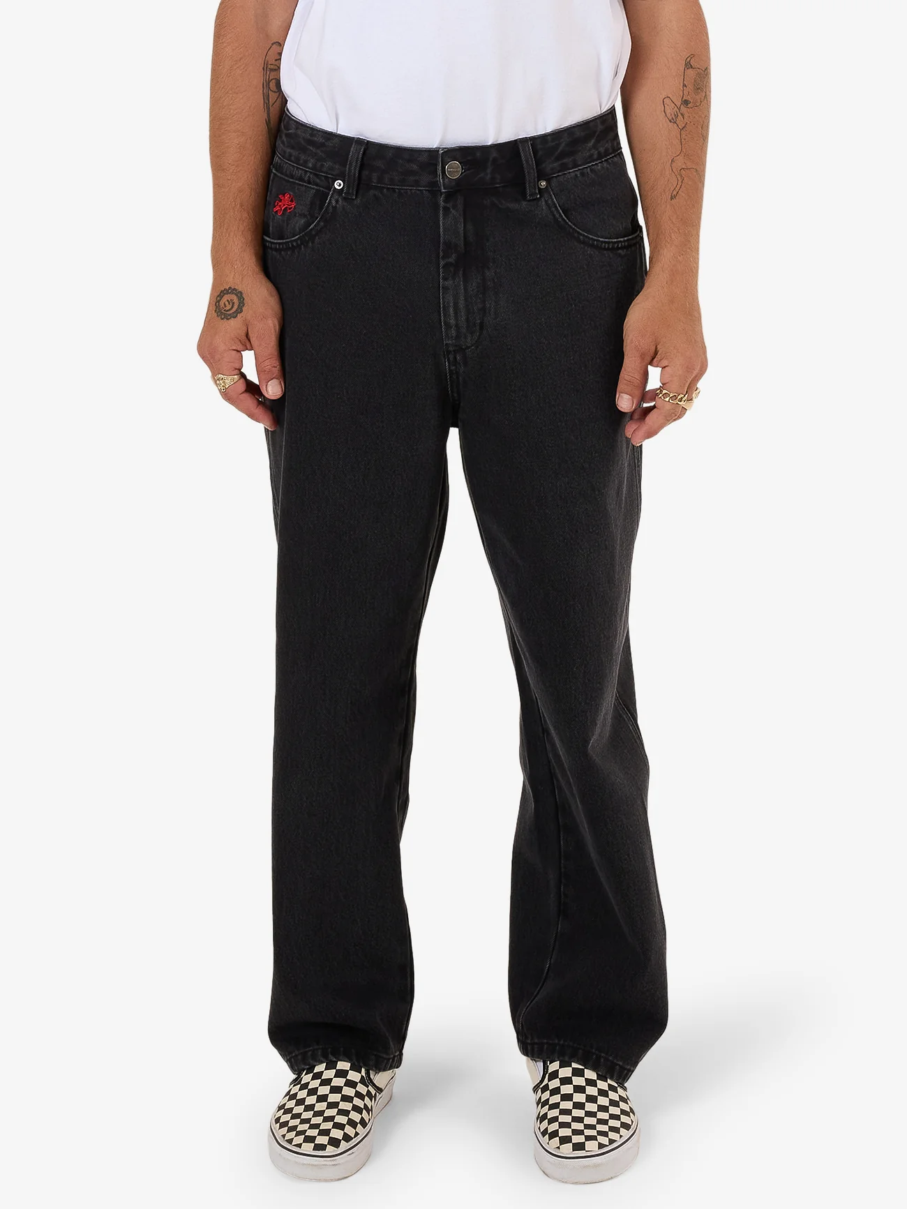Lounger Jean - Worship Washed Black - Image 3