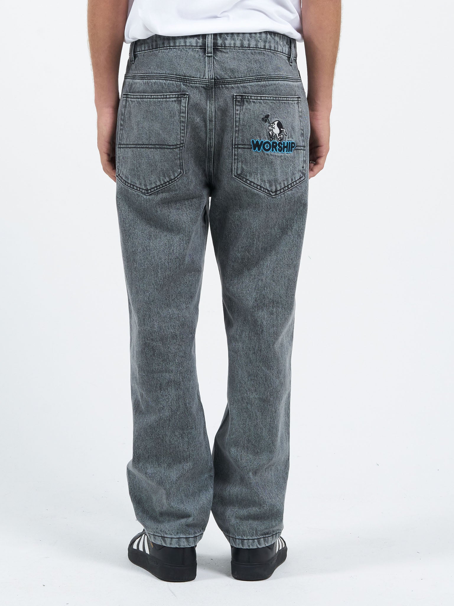 Lounger Scoot Jean - Raged Grey-Black - Image 2