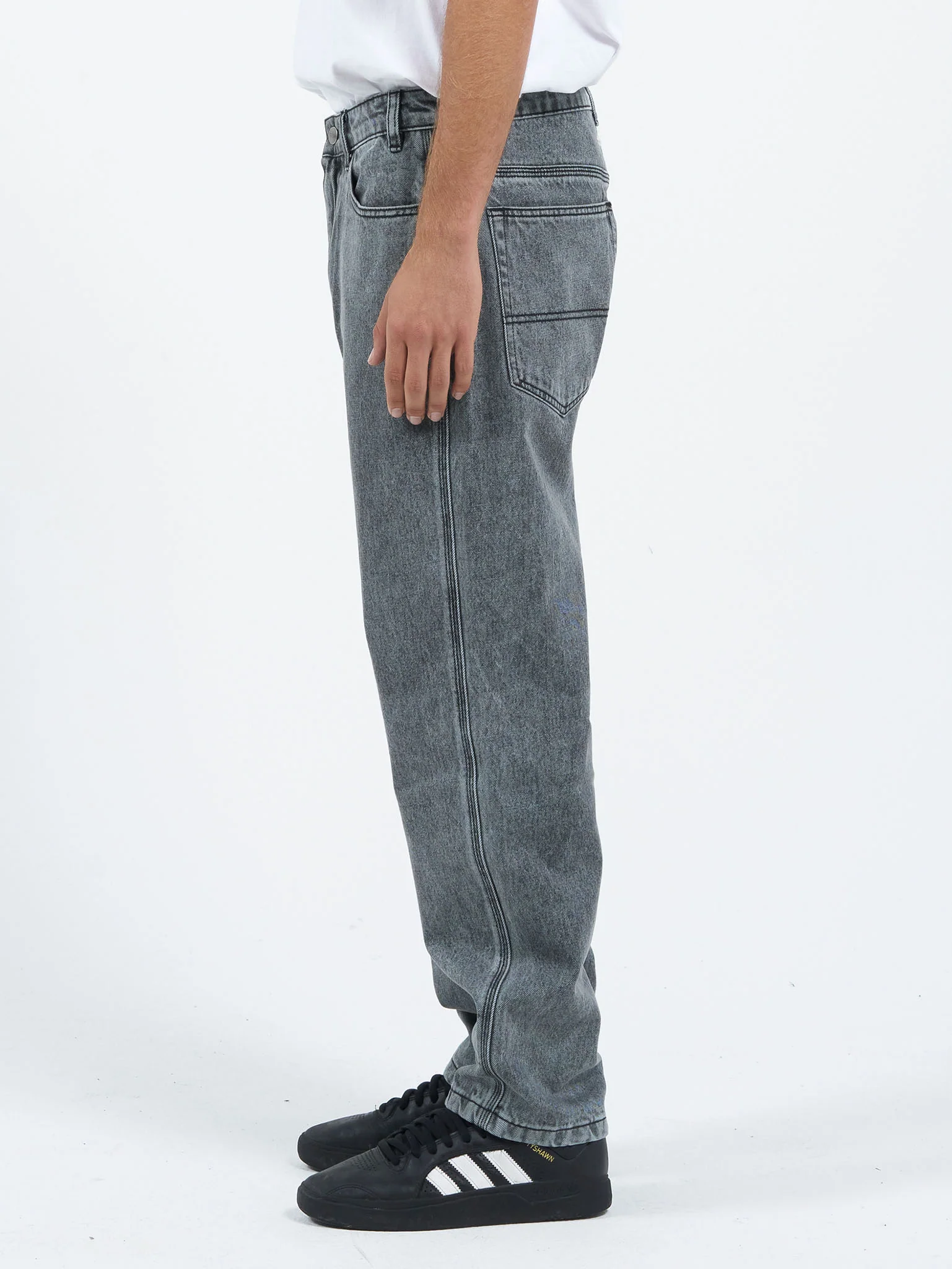 Lounger Scoot Jean - Raged Grey-Black - Image 4
