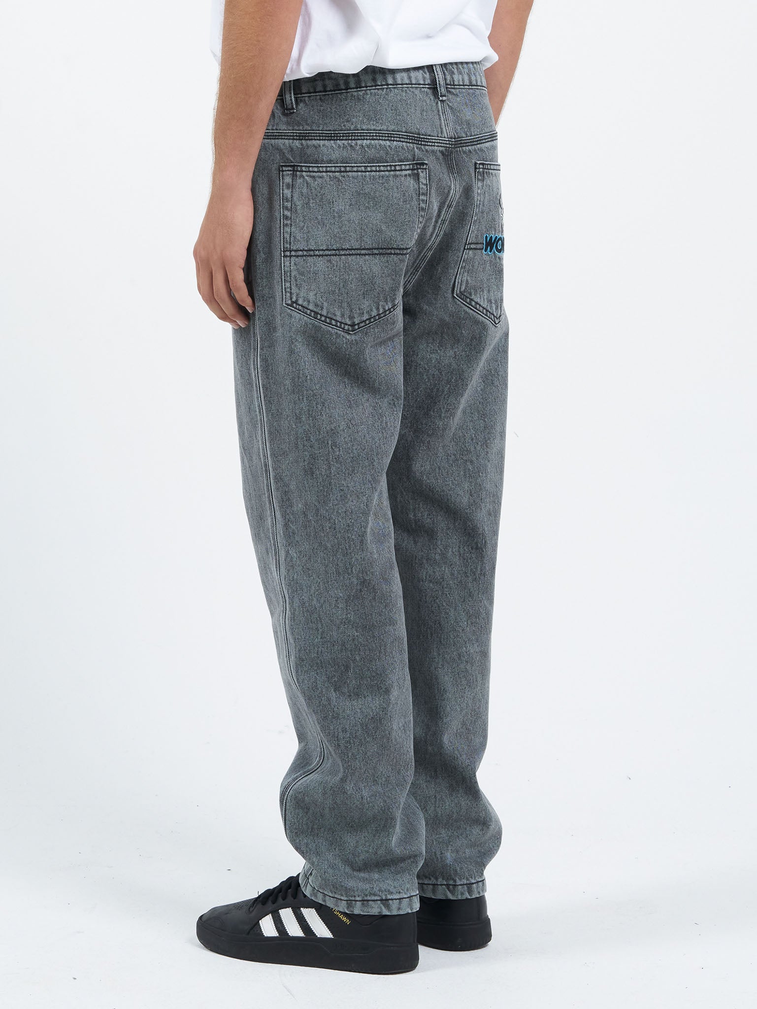 Lounger Scoot Jean - Raged Grey-Black - Image 5