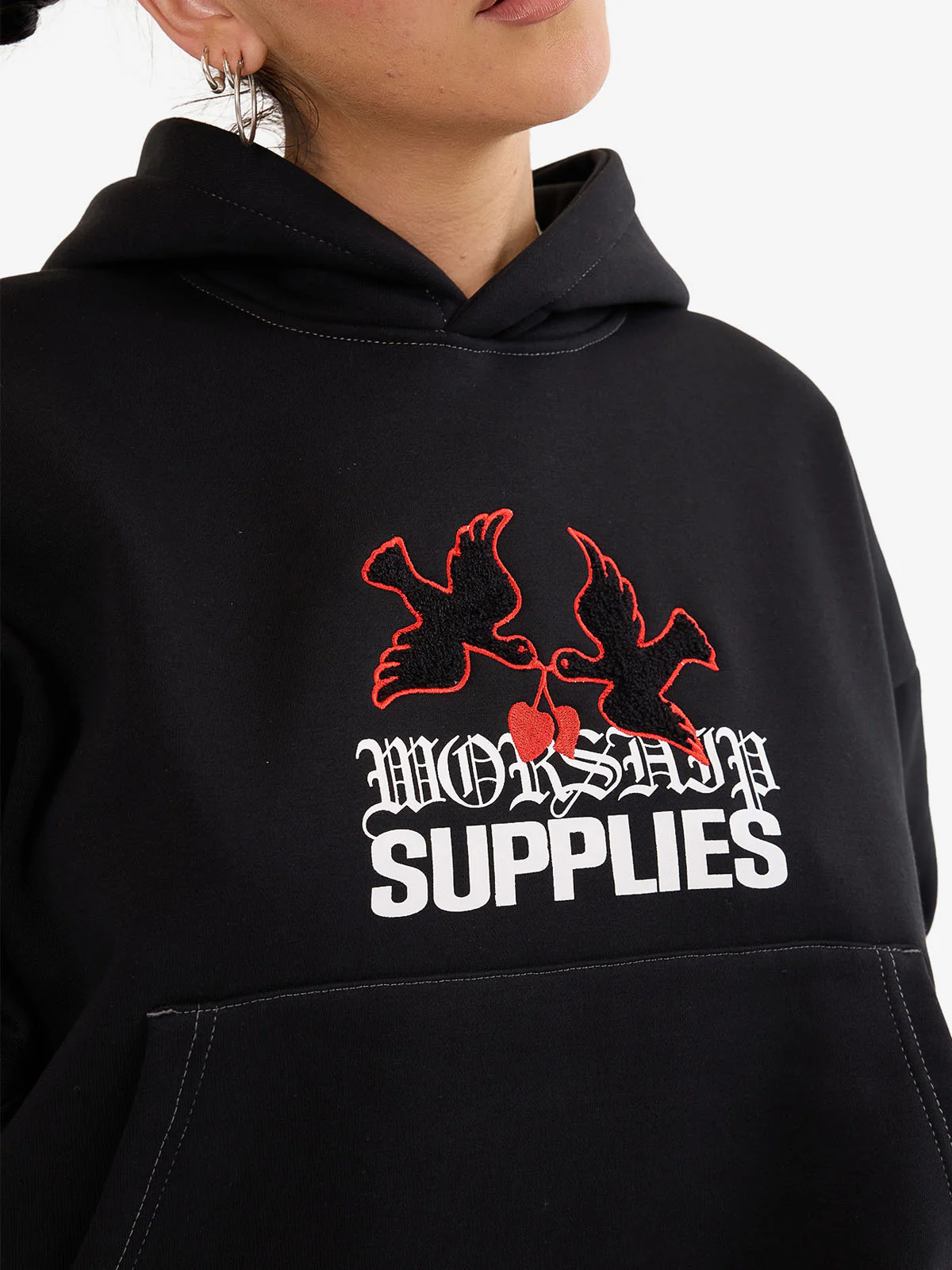 Love Birds Box Fit Hood - Black - Image 2